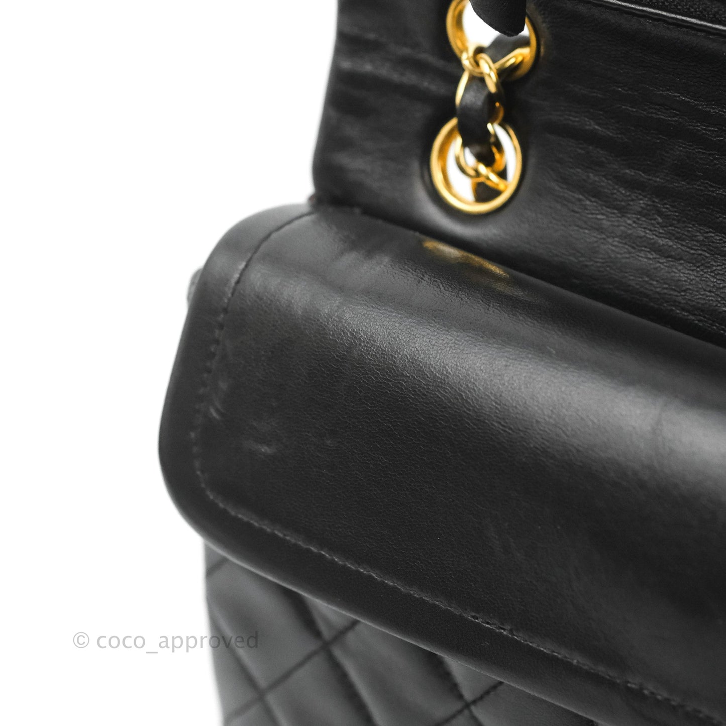 Chanel Classic Vintage Small S/M Flap Black Lambskin 24K Gold Hardware