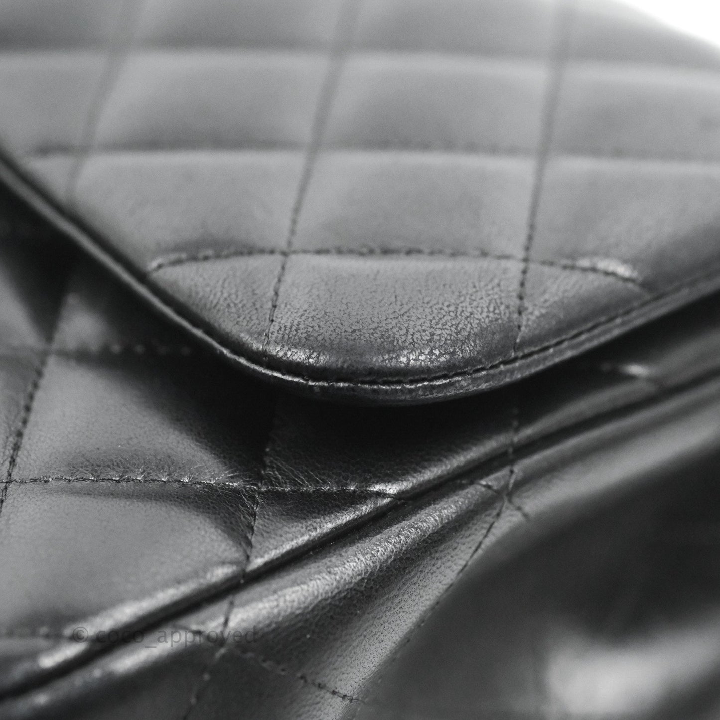 Chanel Jumbo Double Flap Black Lambskin Silver Hardware⁣⁣
