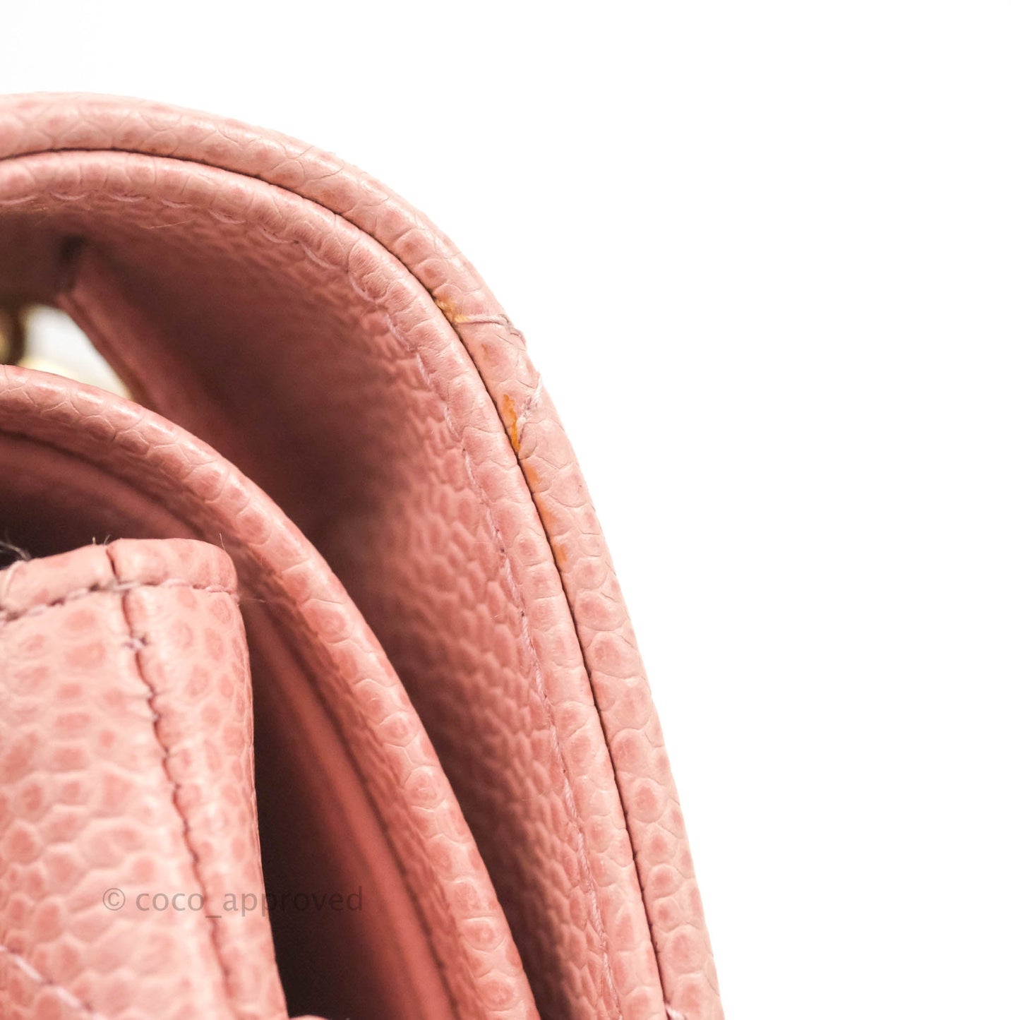 Chanel Vintage Classic M/L Medium Flap Quilted Pink Caviar 24K Gold Hardware