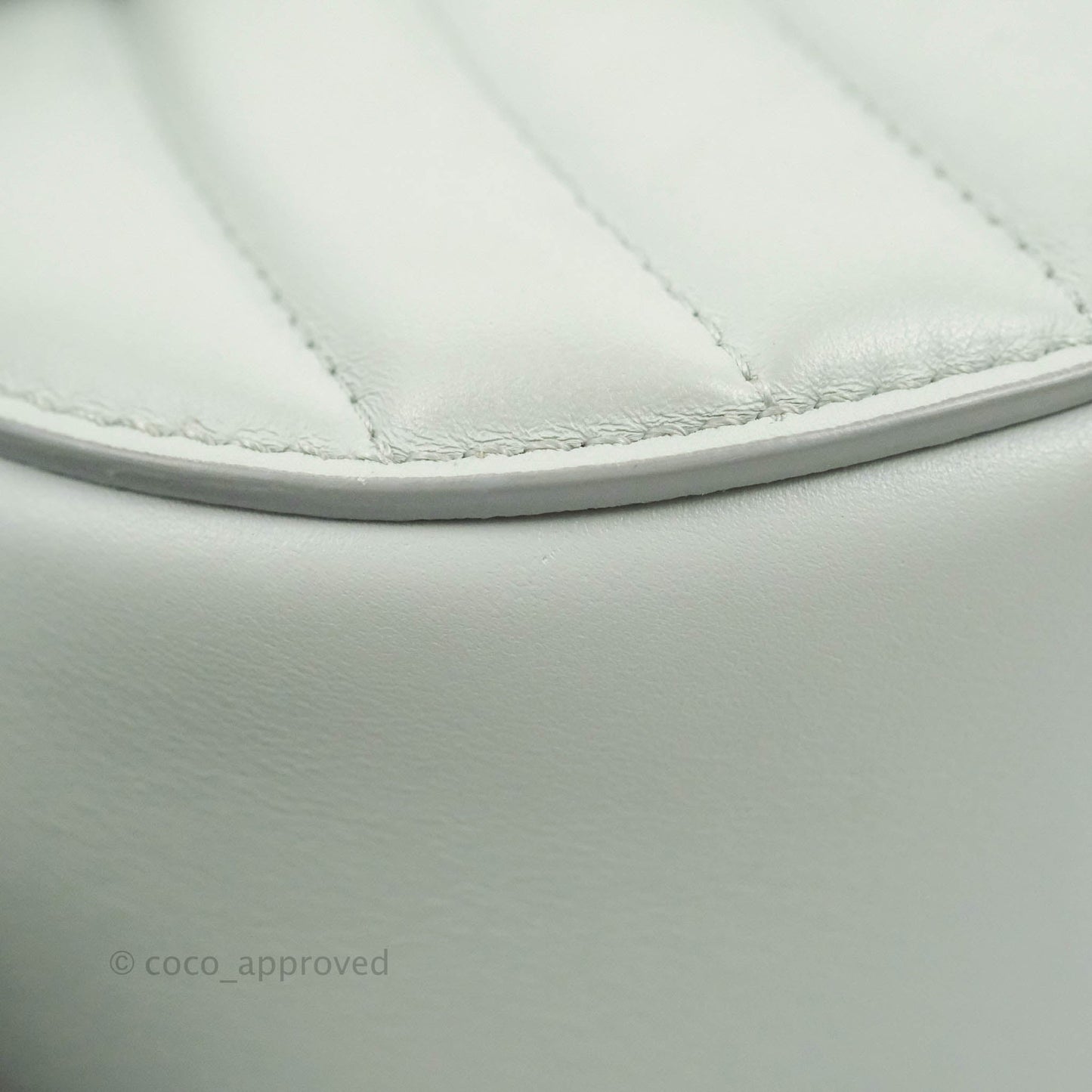 Chloe Quilted Mini Drew Bijou Crossbody Bag Airy Grey Smooth Calfskin Silver Hardware
