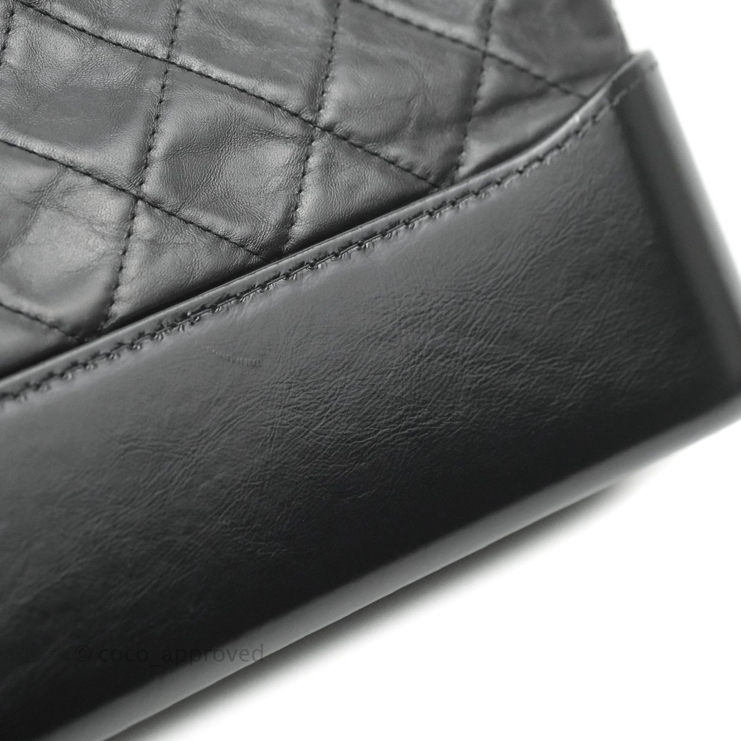 Chanel New Medium Gabrielle Hobo Black Aged Calfskin Mixed Hardware