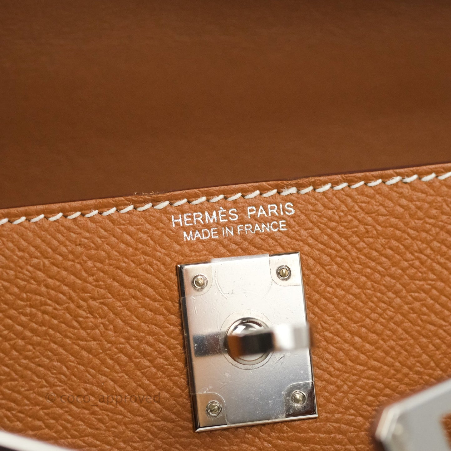 Hermès Mini Kelly II Sellier Gold Epsom Palladium Hardware