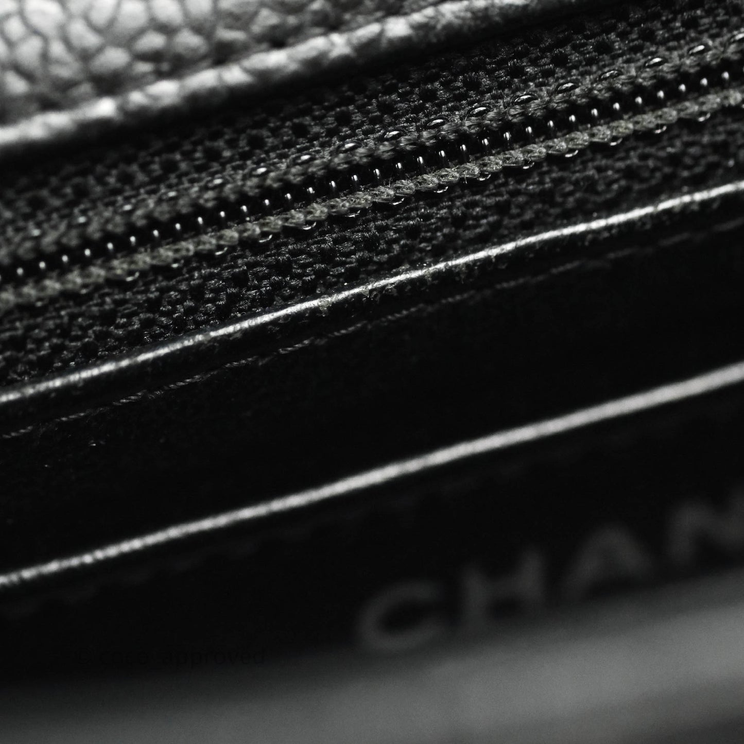 Chanel Mini Square Black Caviar Ruthenium Hardware