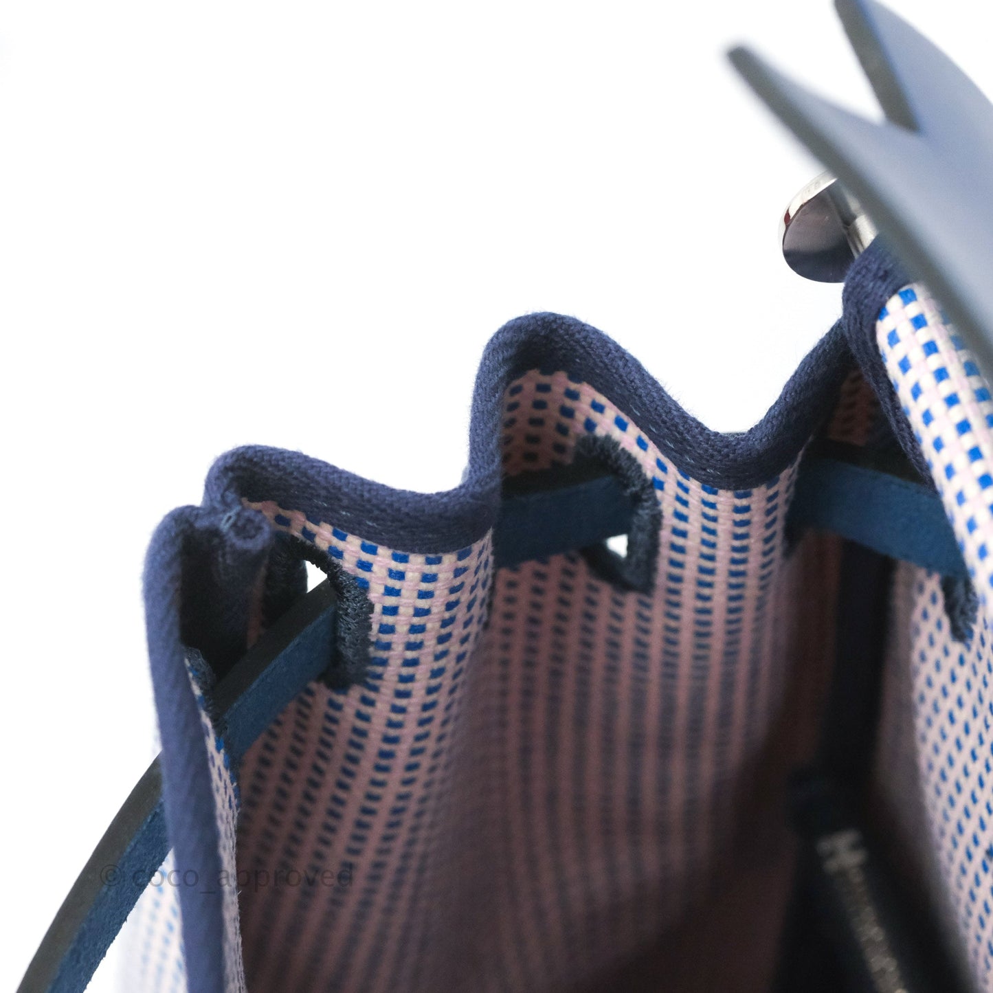 Hermès Herbag Retourne Zip 31 Quadrille Viking Ecru Mauve Bleu Bill/ Saphir Palladium Hardware