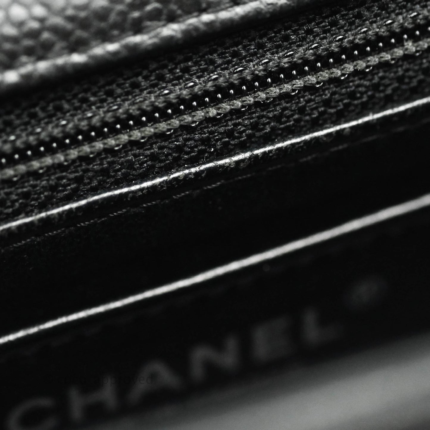 Chanel Mini Square Black Caviar Ruthenium Hardware