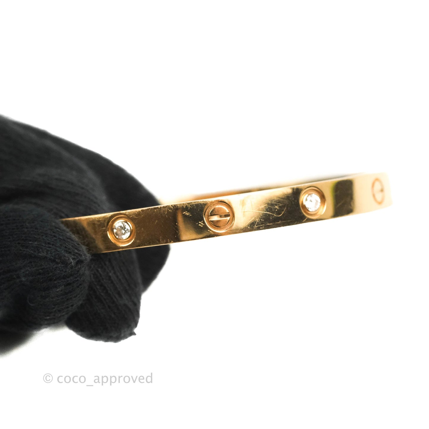 Cartier Love Bracelet 4 Diamond Rose Gold
