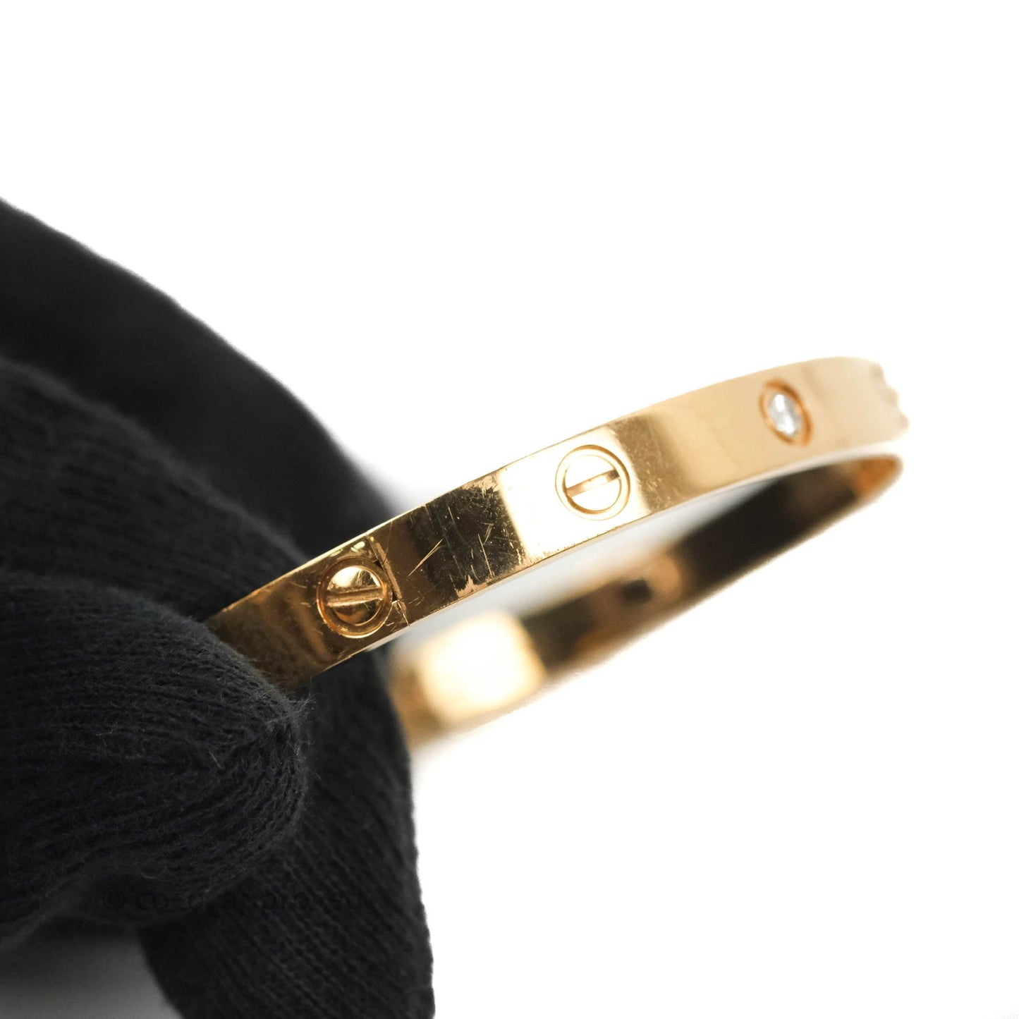 Cartier Love Bracelet 4 Diamond Rose Gold