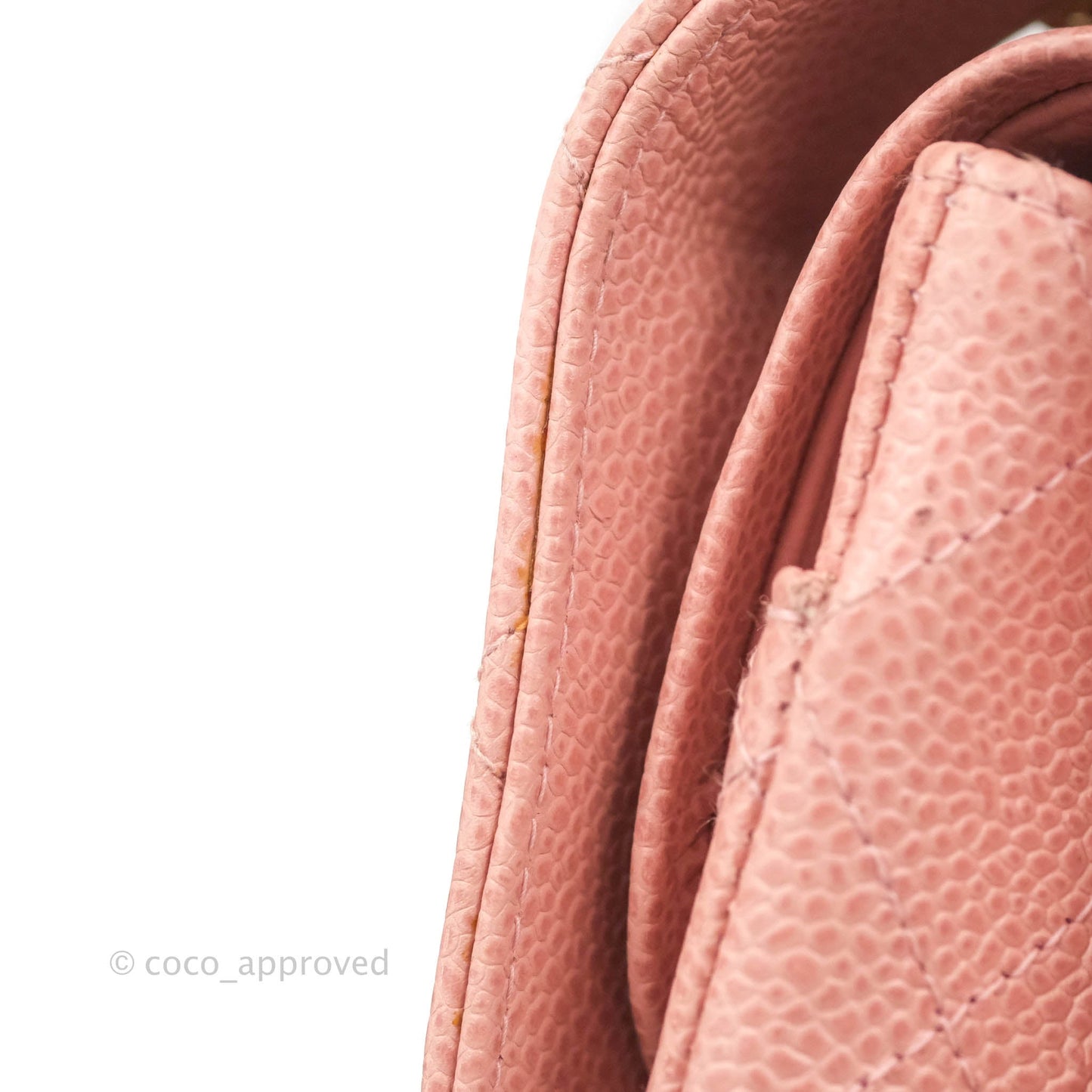 Chanel Vintage Classic M/L Medium Flap Quilted Pink Caviar 24K Gold Hardware