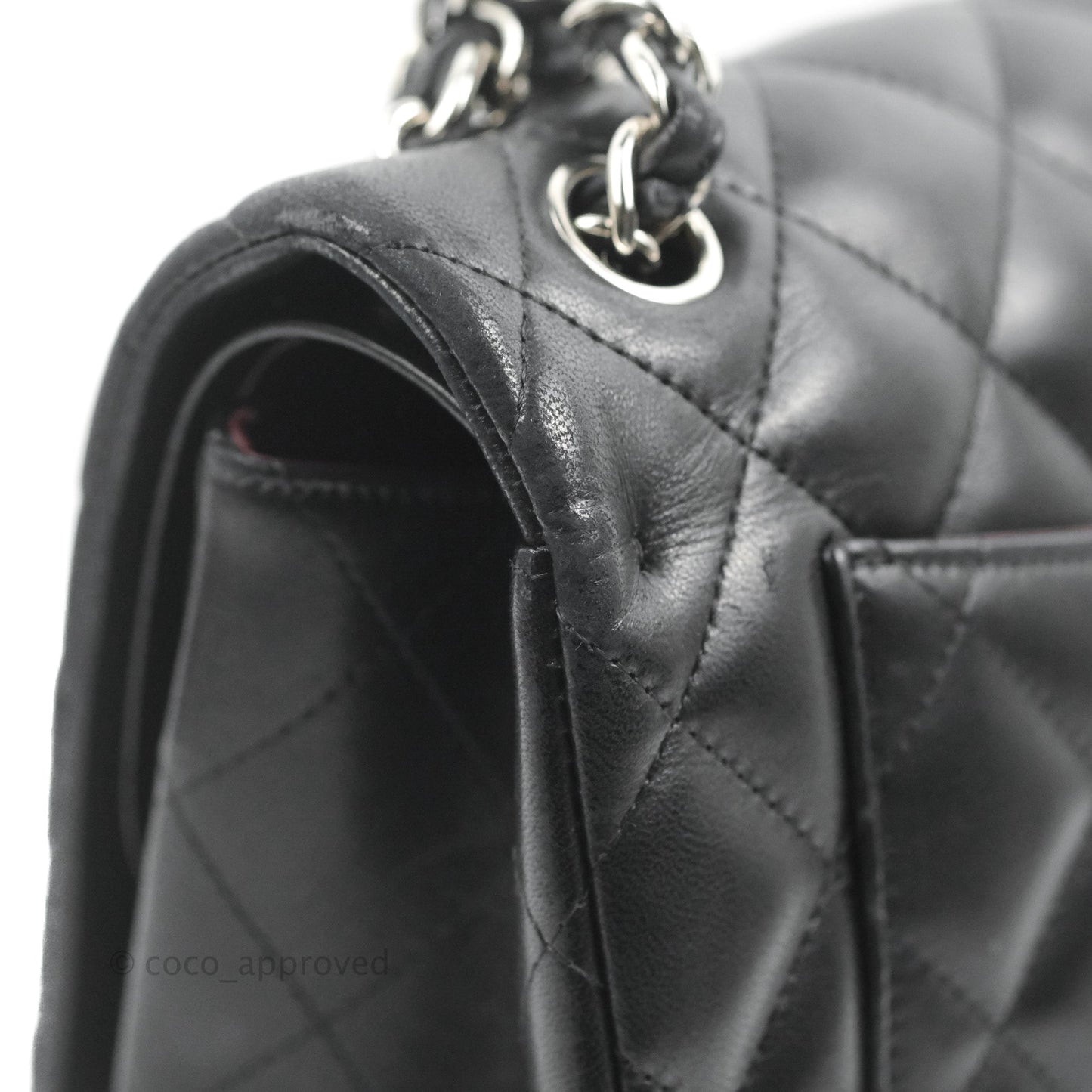 Chanel Jumbo Double Flap Black Lambskin Silver Hardware⁣⁣