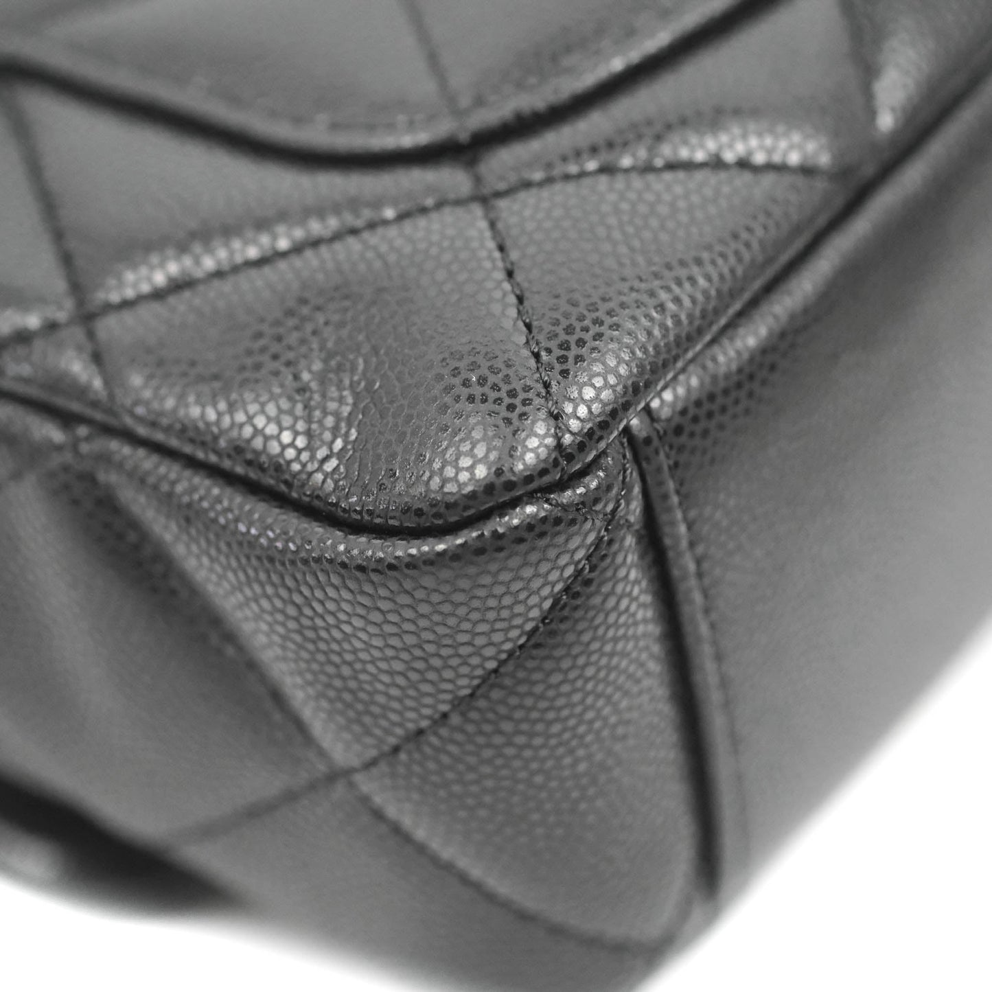 Chanel Small Flap with Coin Charm Black Caviar Aged Gold Hardware 22A