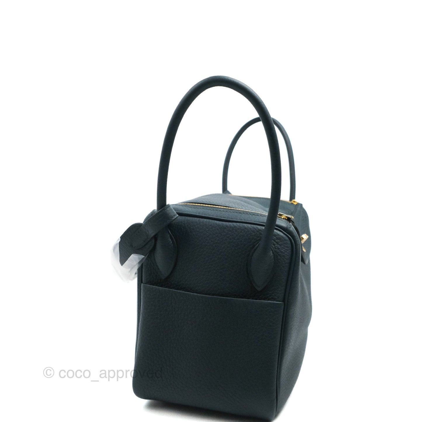 Hermès Lindy 26 Vert Cypress Clemence Gold Hardware