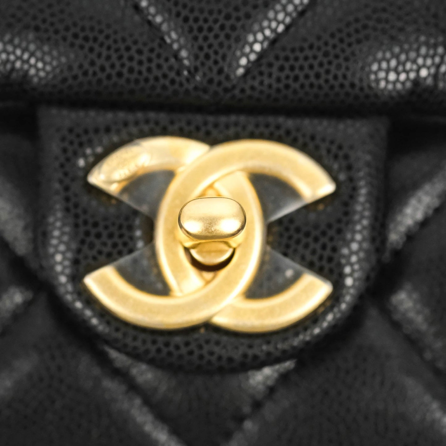 Chanel Small Flap with Coin Charm Black Caviar Aged Gold Hardware 22A