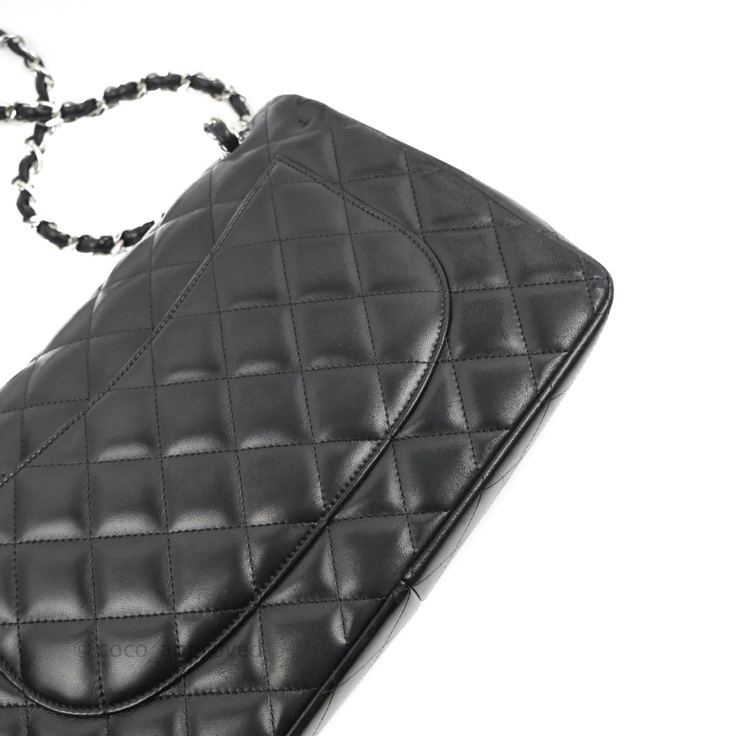 Chanel Jumbo Double Flap Black Lambskin Silver Hardware⁣⁣