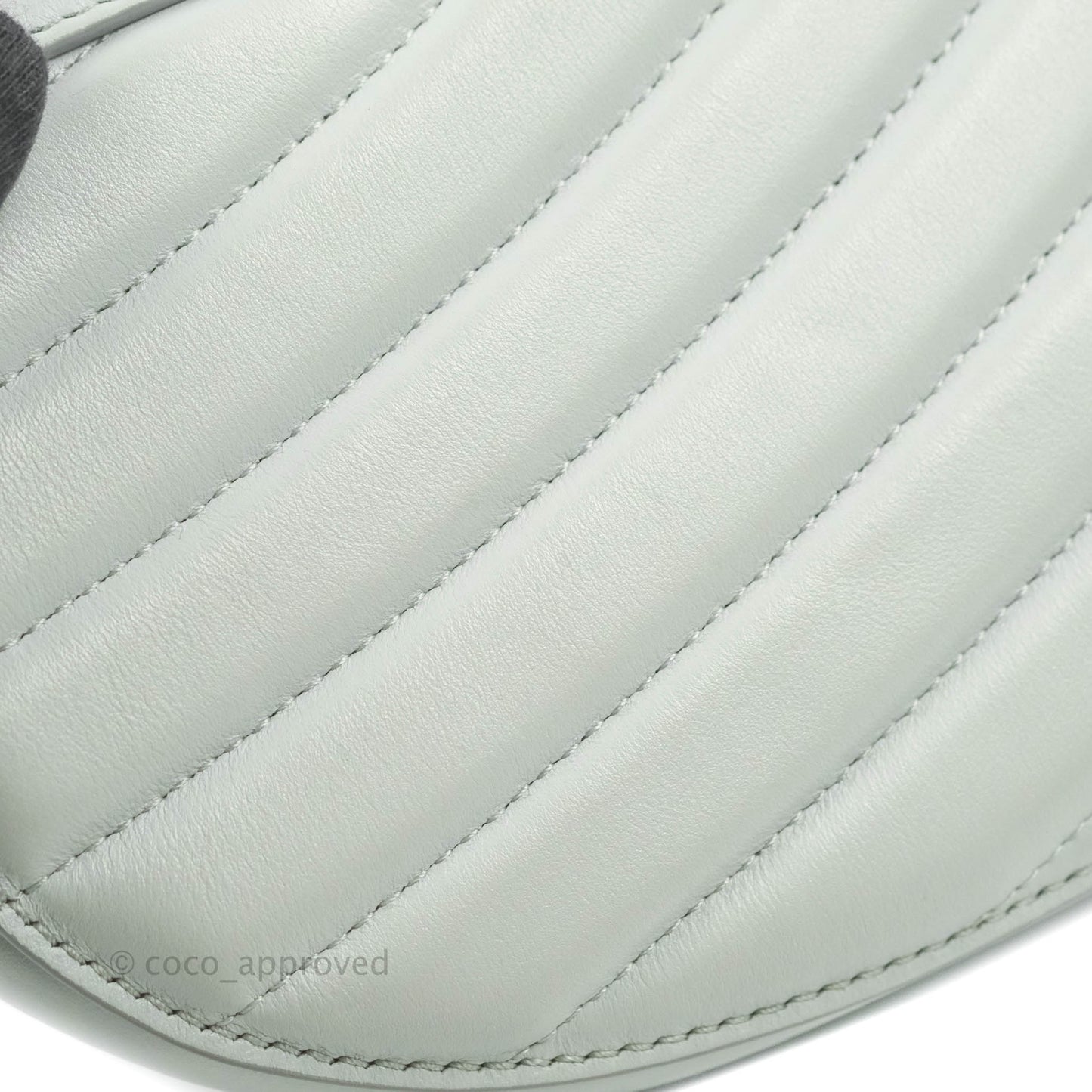 Chloe Quilted Mini Drew Bijou Crossbody Bag Airy Grey Smooth Calfskin Silver Hardware