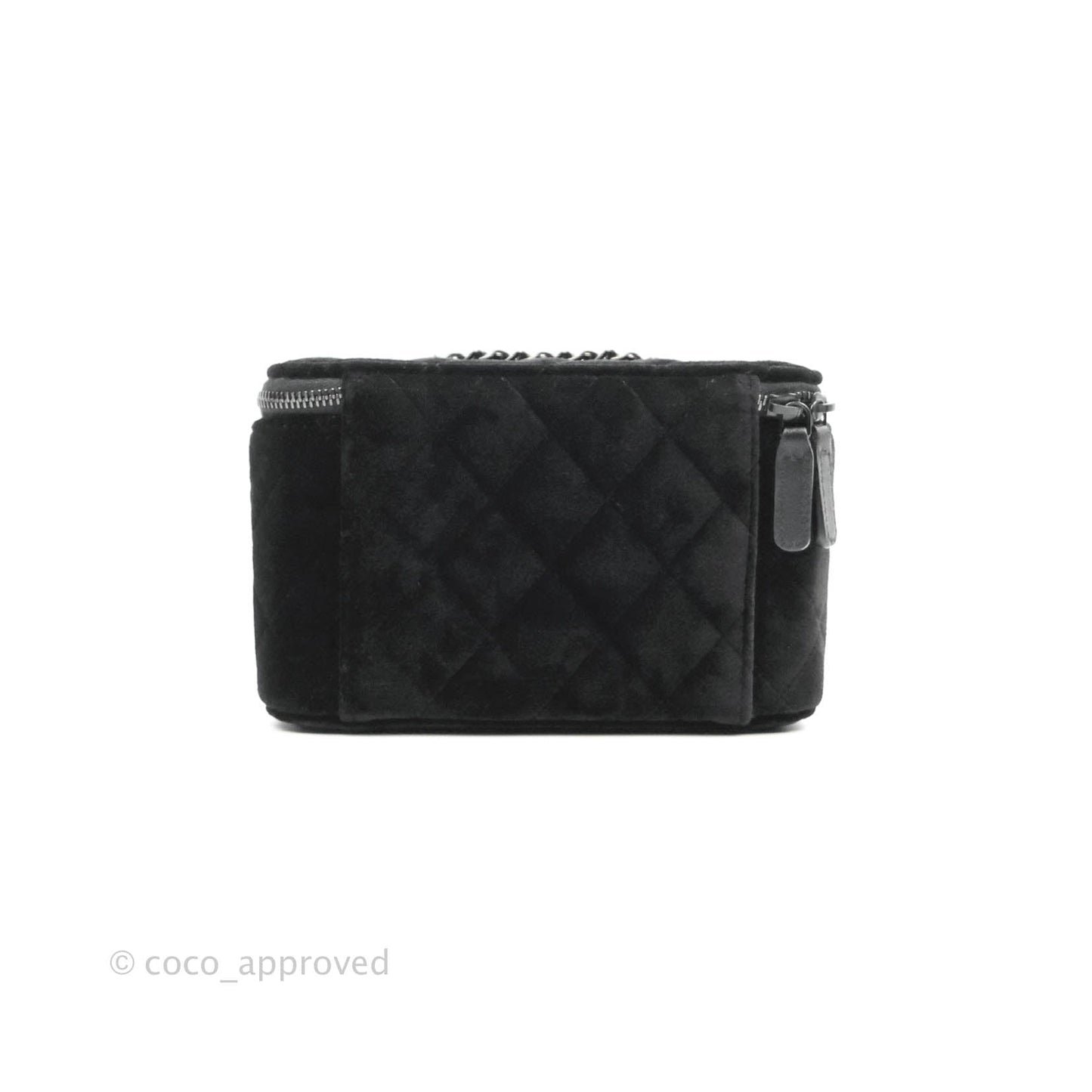 Chanel Vanity with Classic Chain Black Velvet Black Hardware