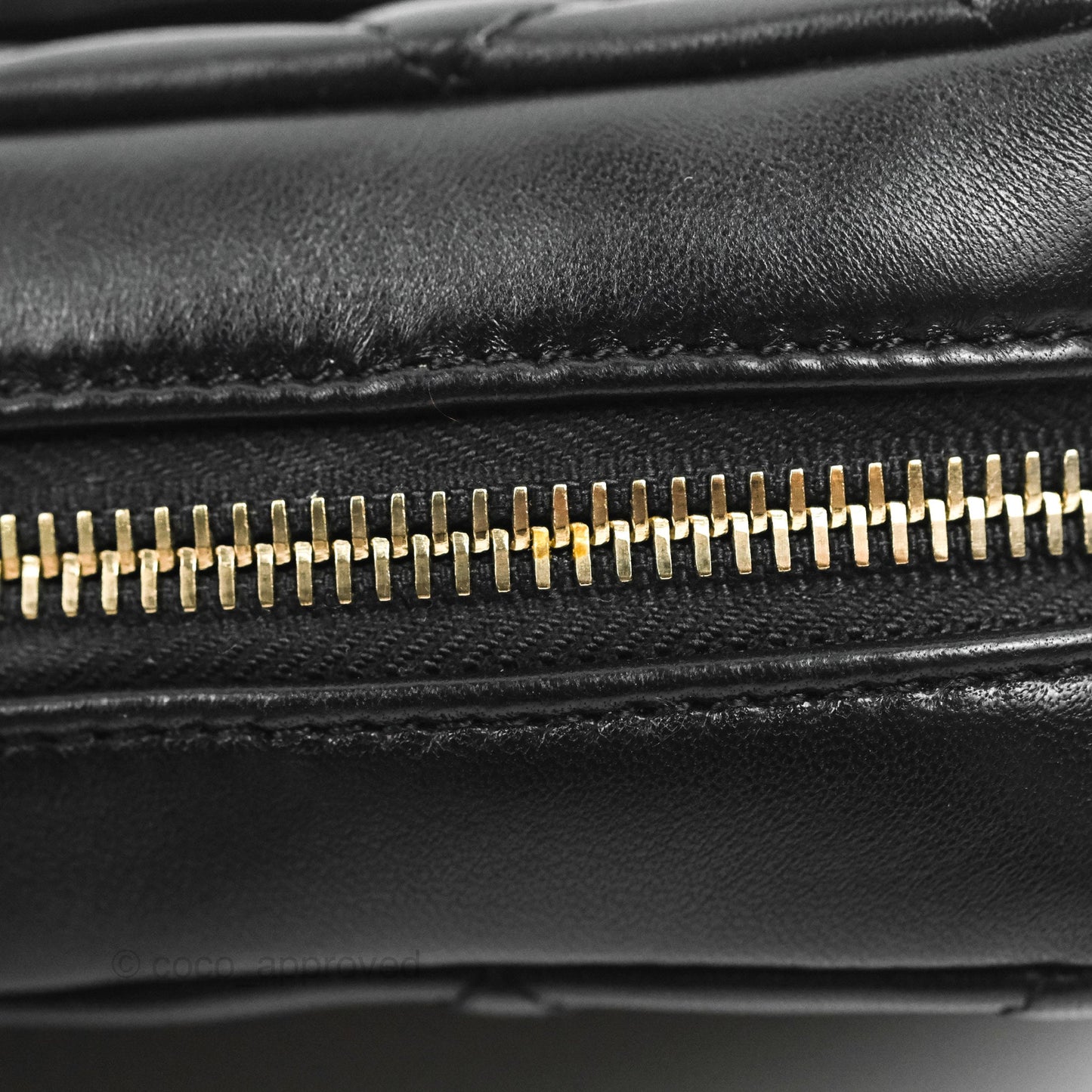 Chanel Quilted CC Pearl Crush Camera Case Black Lambskin Gold Hardware