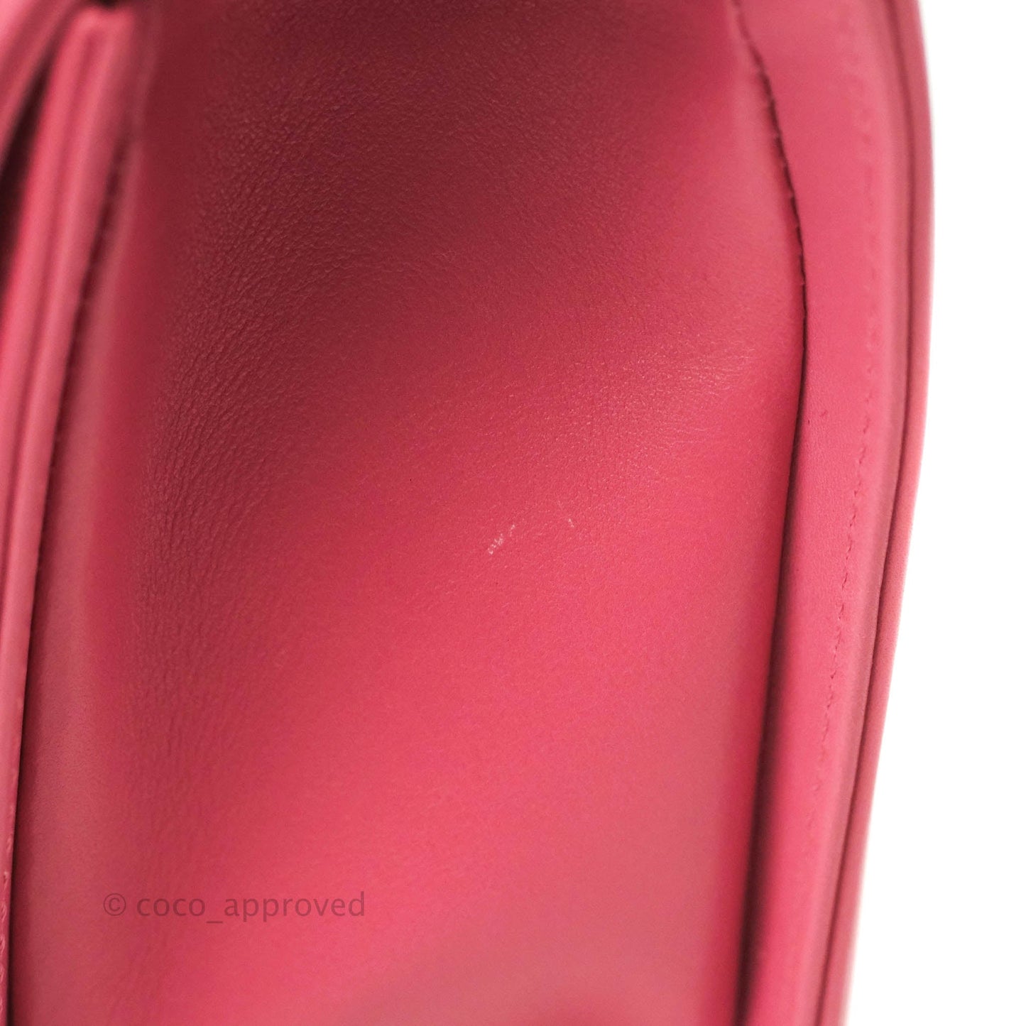 Chanel Medium Boy Chevron Pink Calfskin Ruthenium Hardware