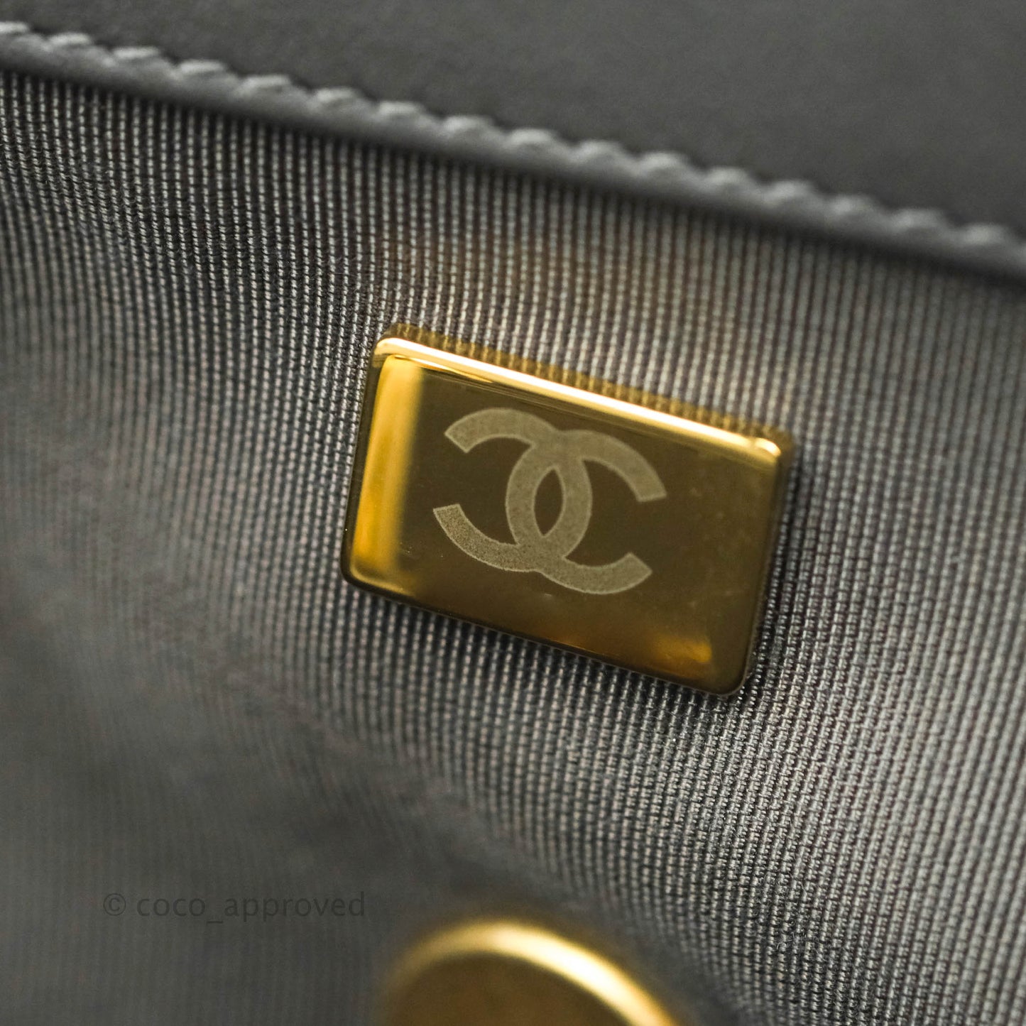 Chanel 19 Small Grey Wool Fabric Mixed Hardware