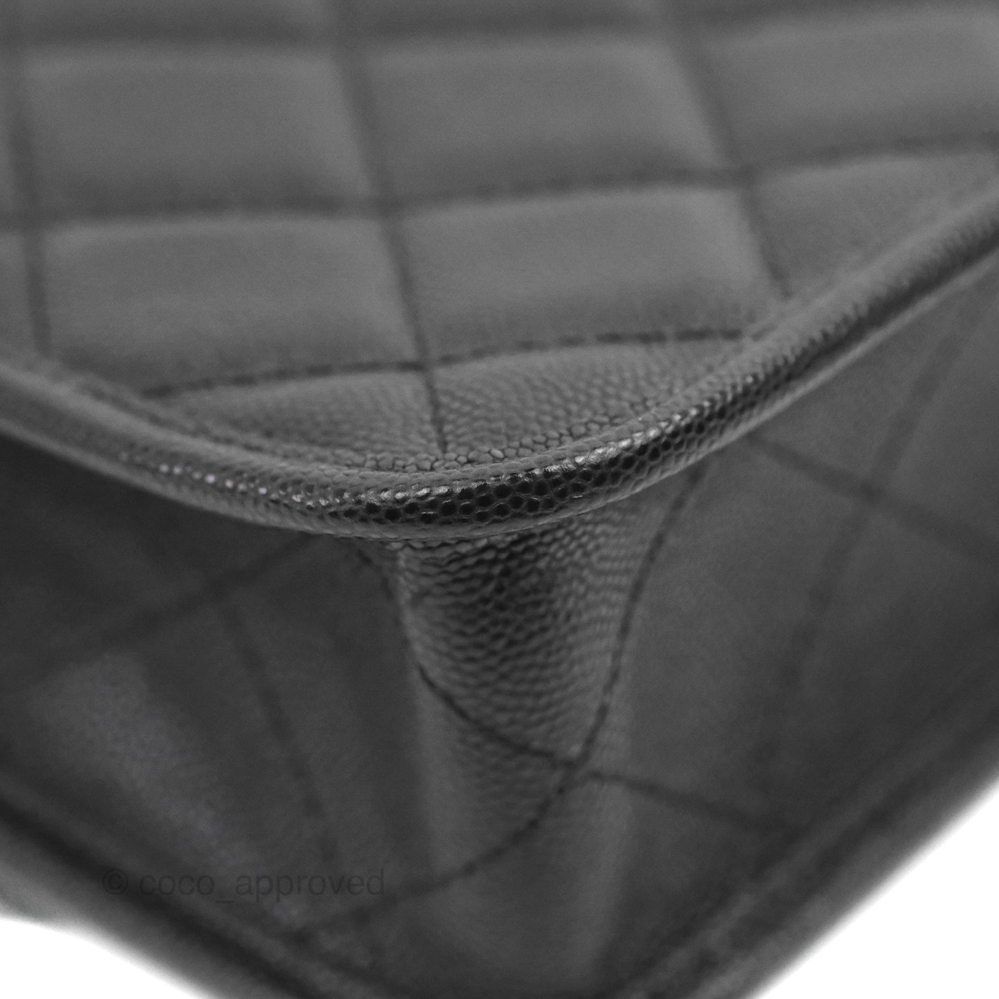 Chanel Mini School Memory Top Handle Flap Bag Black Caviar Aged Gold Hardware