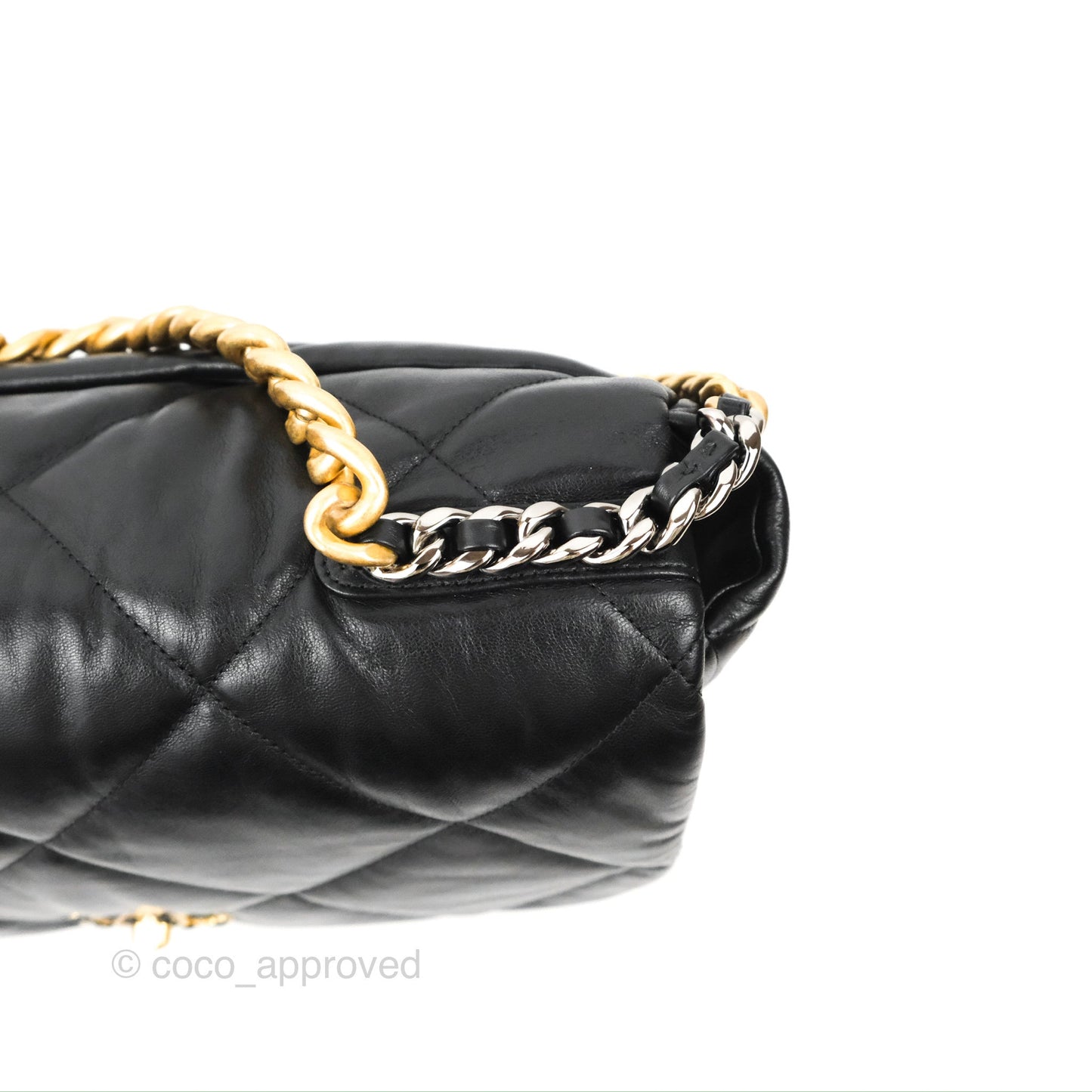 Chanel 19 Maxi Flap Bag Black Goatskin Mixed Hardware
