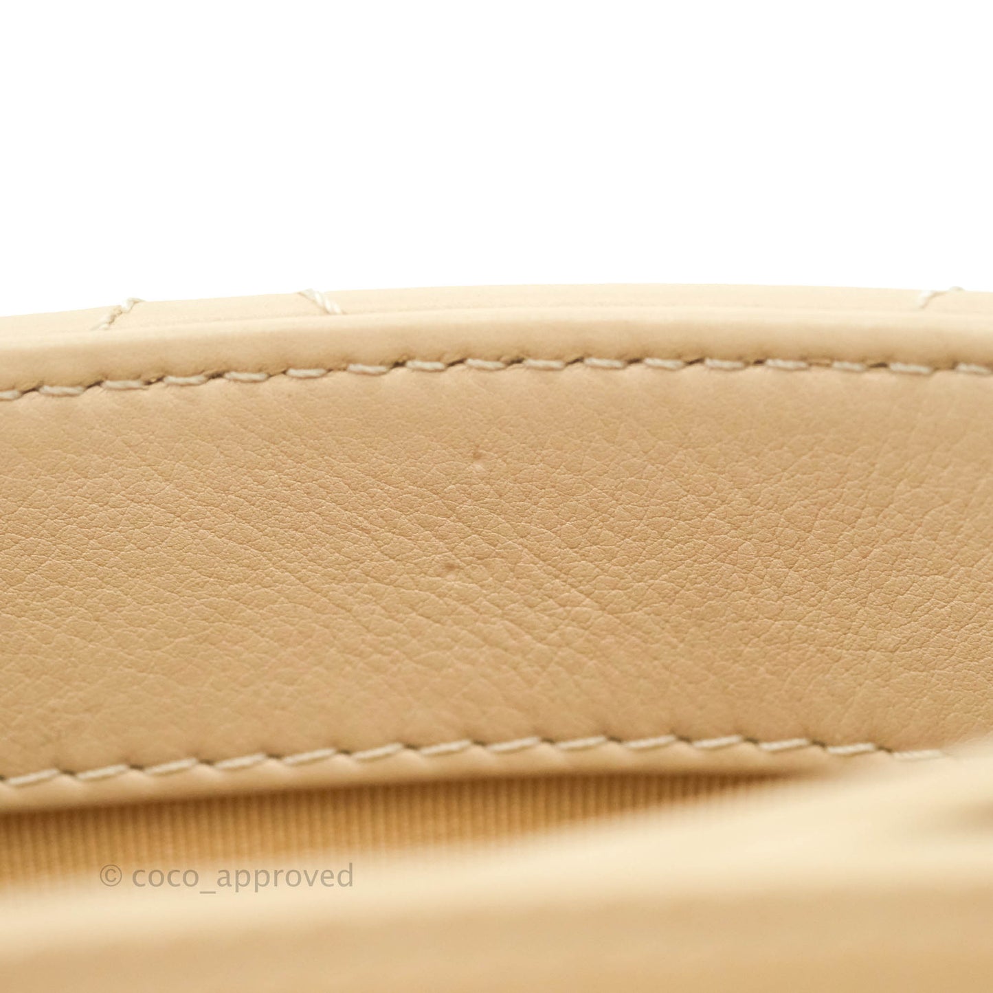 Chanel Small Gold Top Handle Bag Light Beige Lambskin Aged Gold Hardware