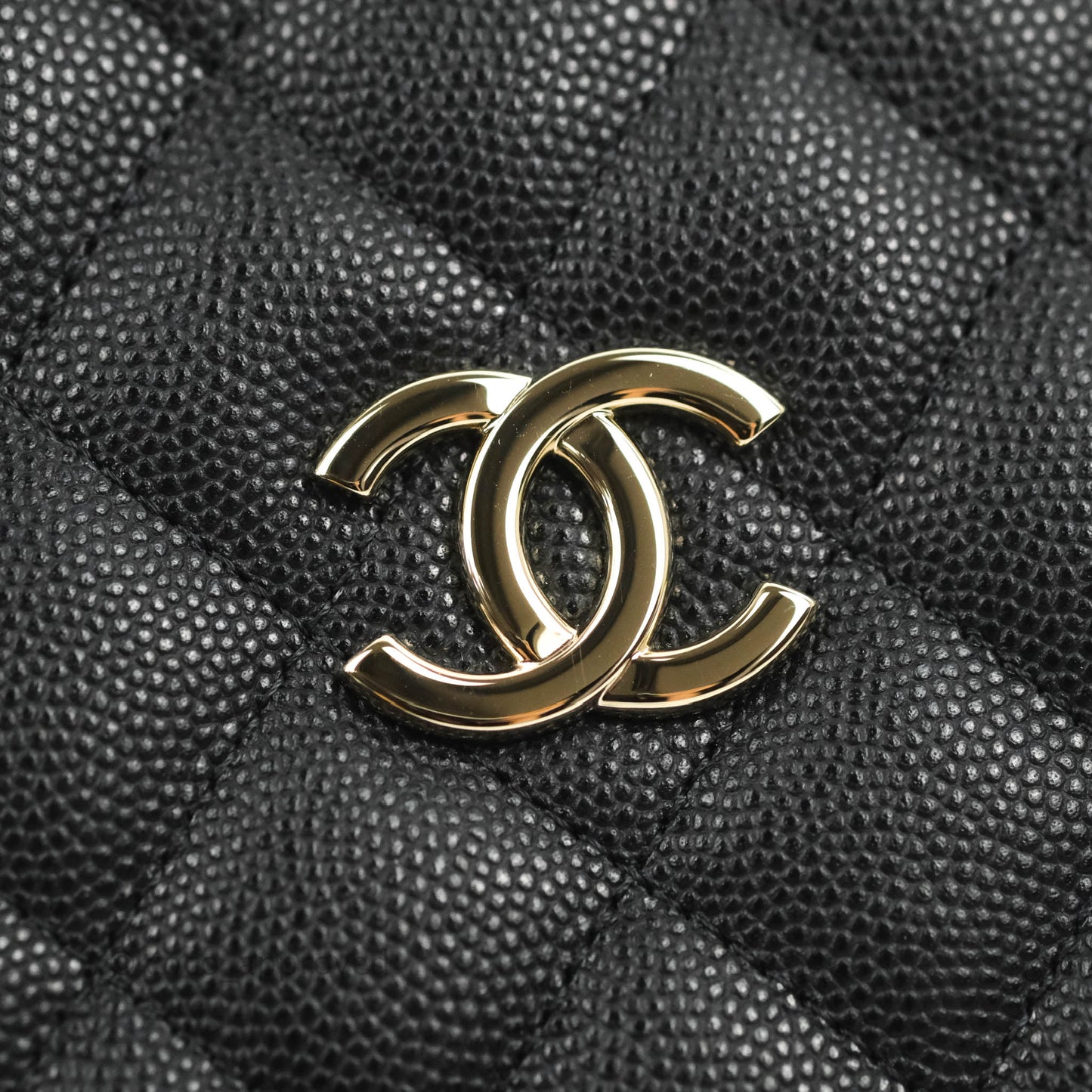Chanel Mini Bucket Tote Black Caviar Gold Hardware 22S