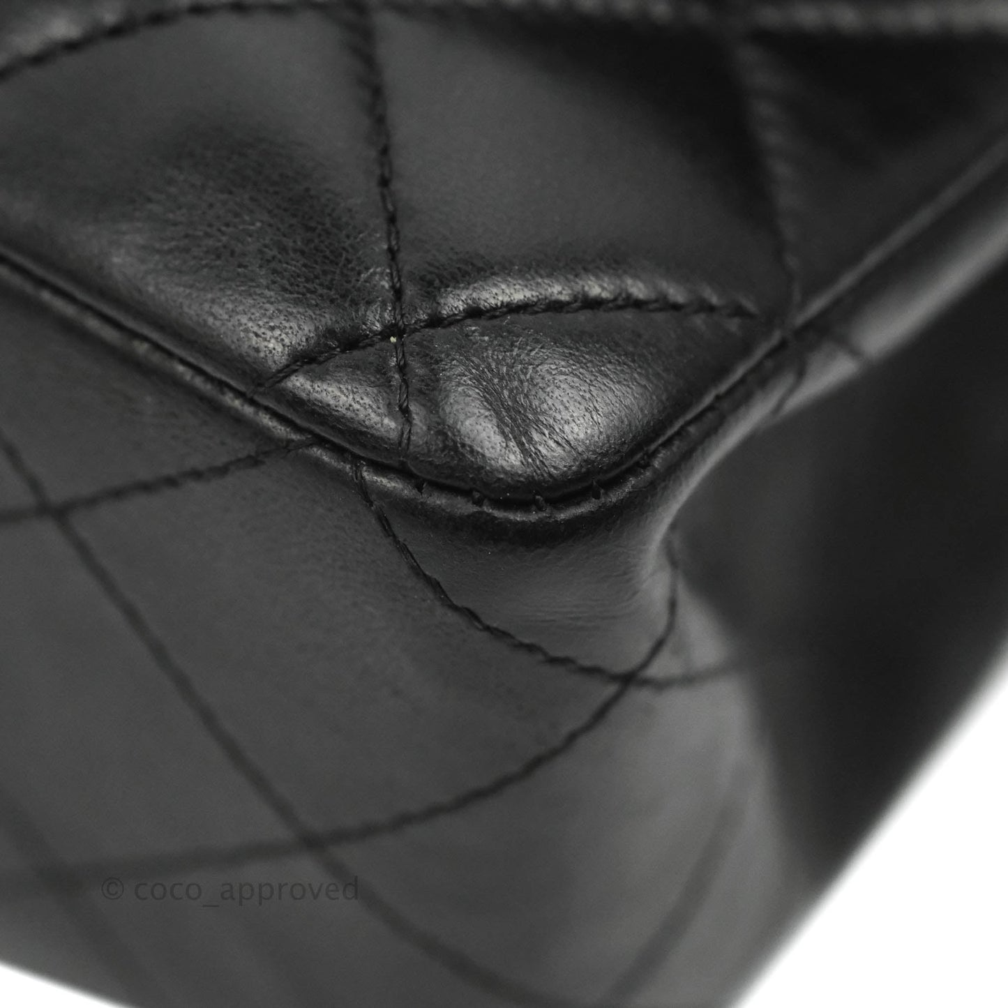 Chanel Classic M/L Medium Flap Quilted Black Lambskin 24K Gold Hardware