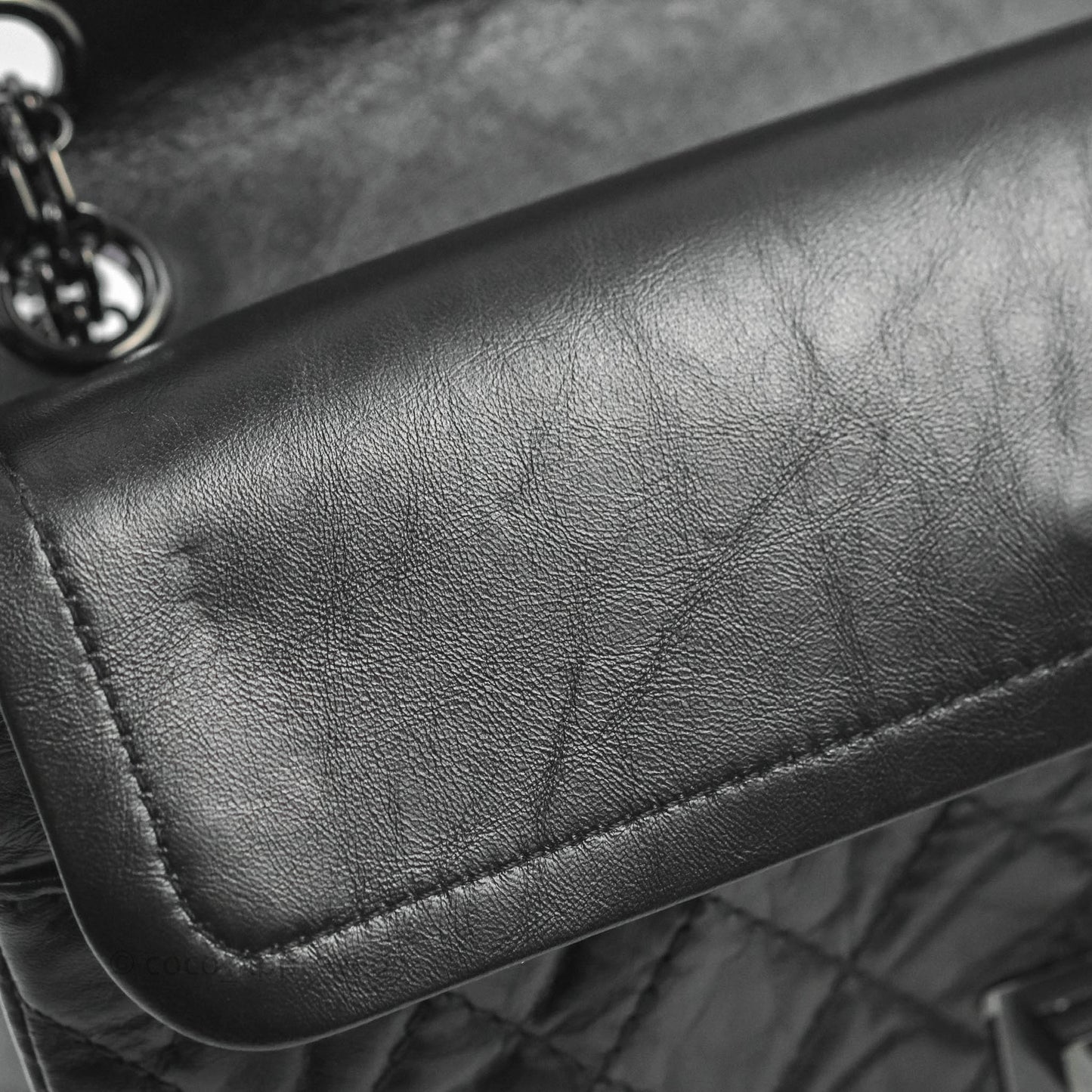 Chanel Reissue 225 Quilted Aged Calfskin So Black