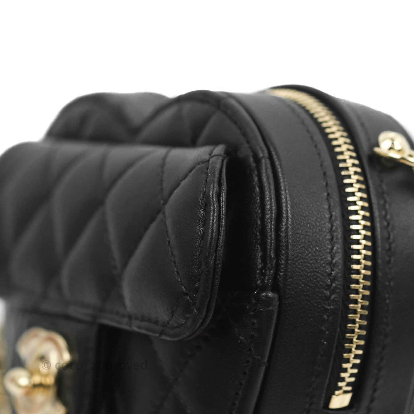 Chanel Small Heart Bag Black Lambskin Gold Hardware 22S