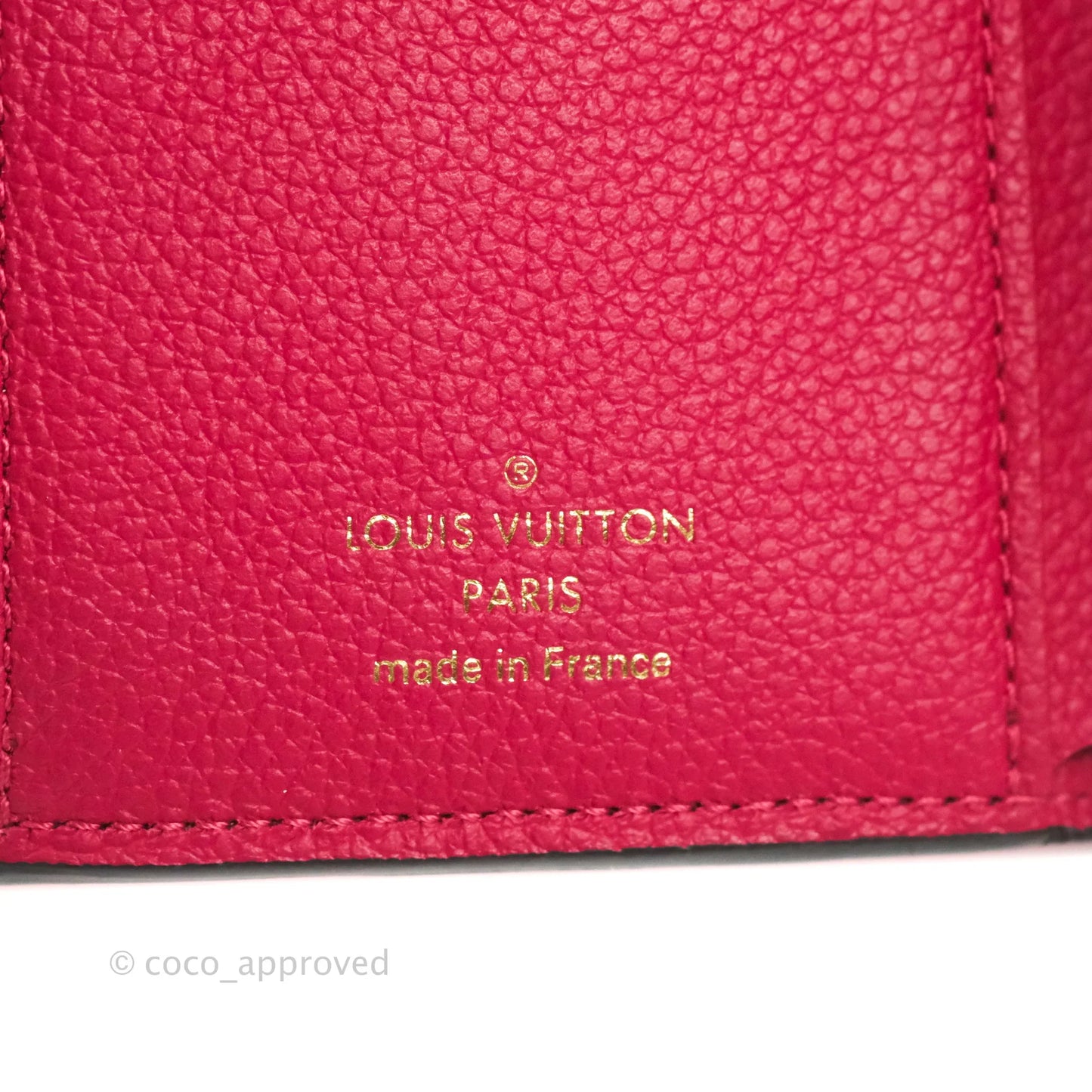 Louis Vuitton Victorine Empreinte Monogram Wallet Dark Pink