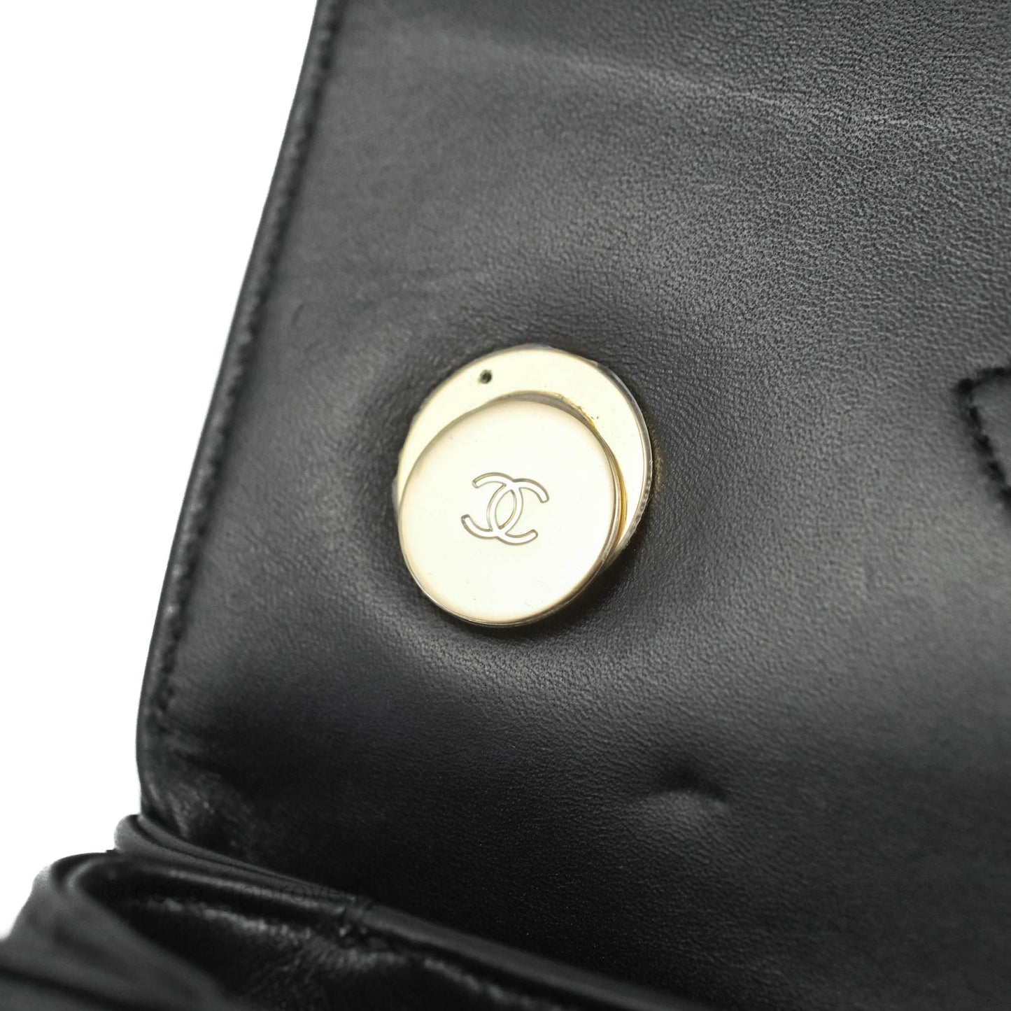 Chanel Small Trendy CC Black Lambskin Gold Hardware