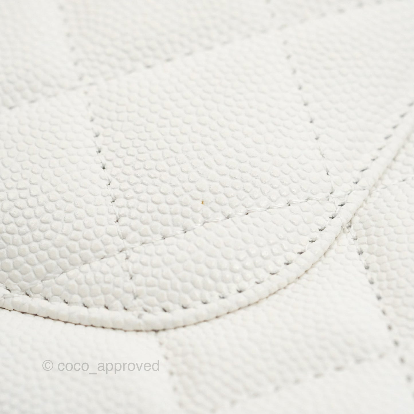 Chanel Quilted Classic Wallet on Chain WOC White Caviar Gold Hardware