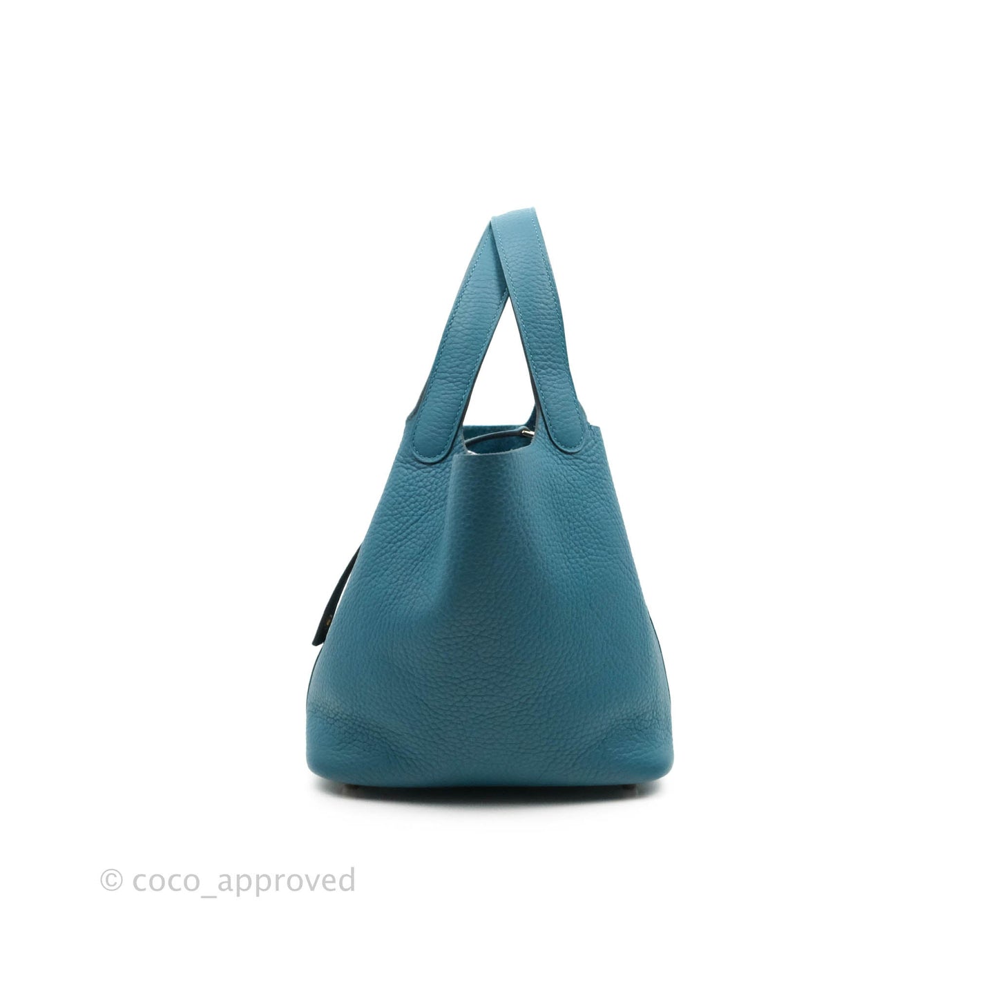 Hermès Clemence Picotin Lock 18 Vert Bosphore Gold Hardware