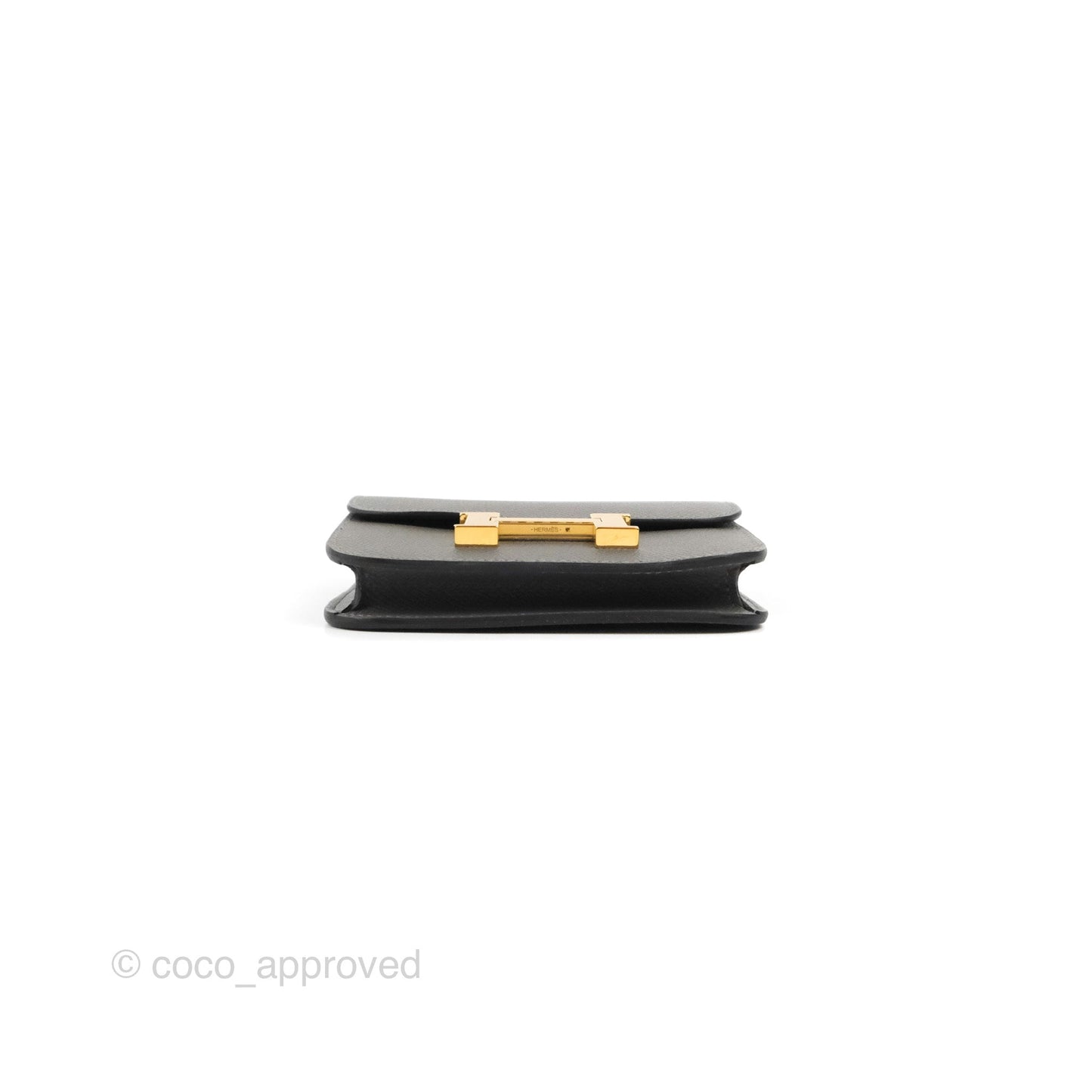 Hermès Constance Slim Wallet Gris Meyer Epsom Gold Hardware