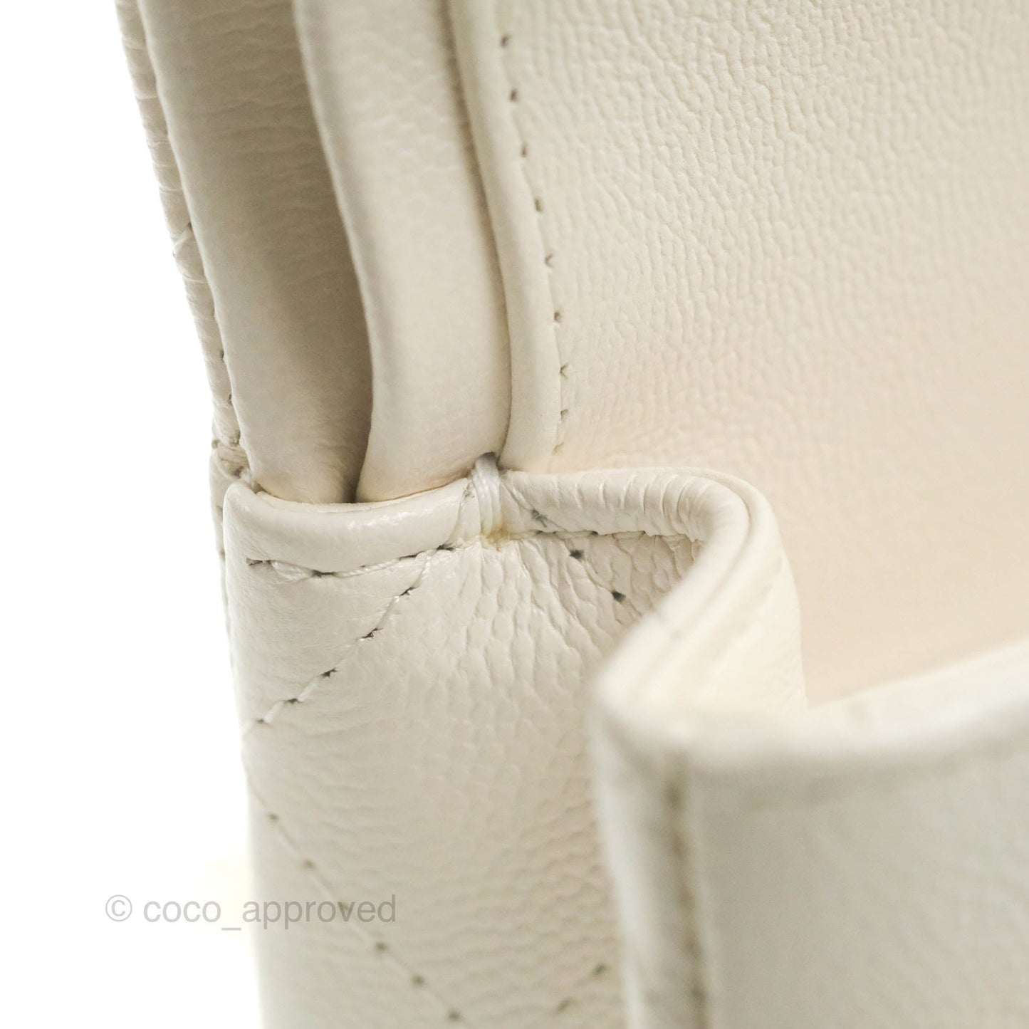 Chanel Classic Small S/M Flap White Caviar Gold Hardware 21S