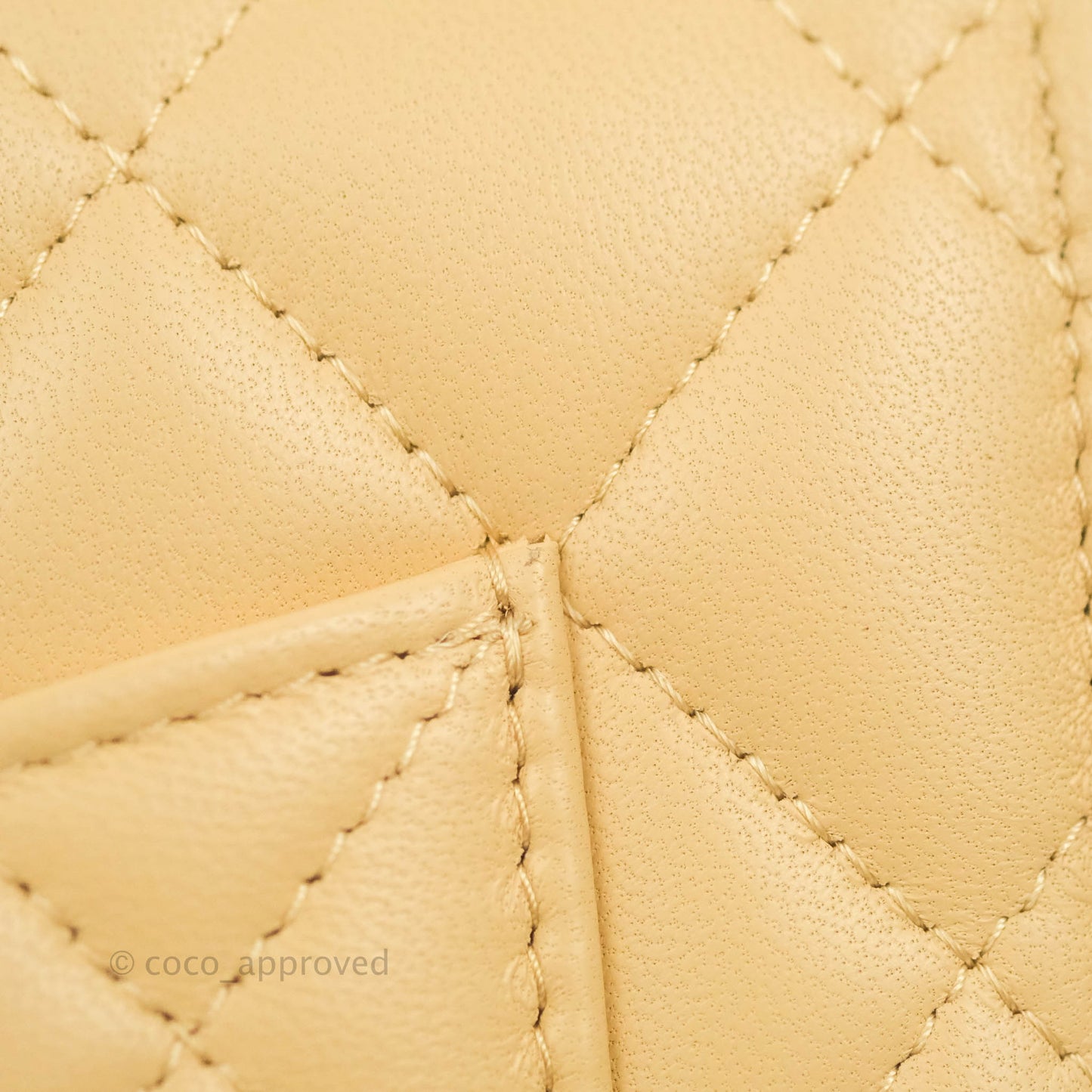 Chanel Quilted Pearl Crush Wallet on Chain WOC Beige Lambskin Aged Gold Hardware