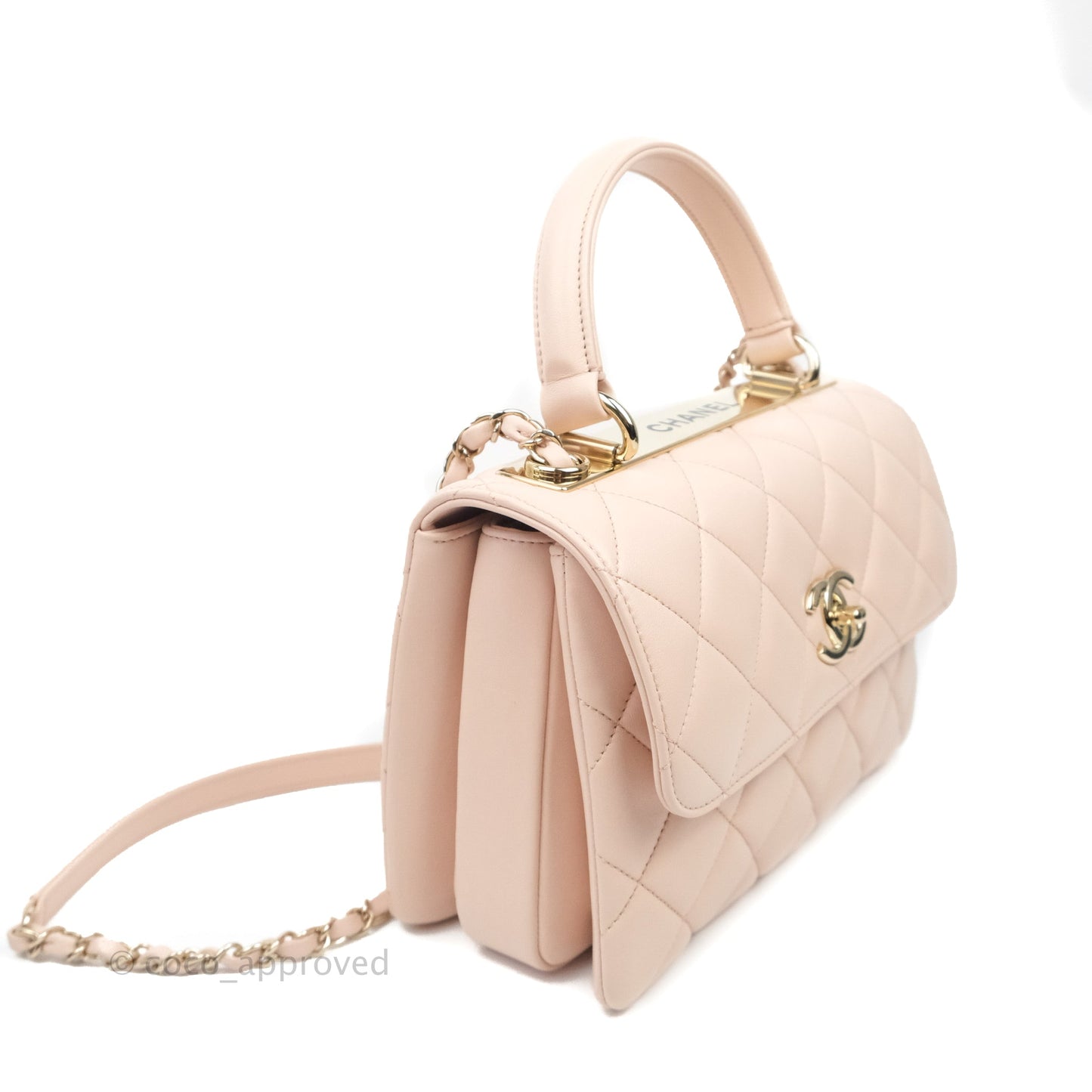 Chanel Small Trendy CC Light Pink Lambskin Gold Hardware