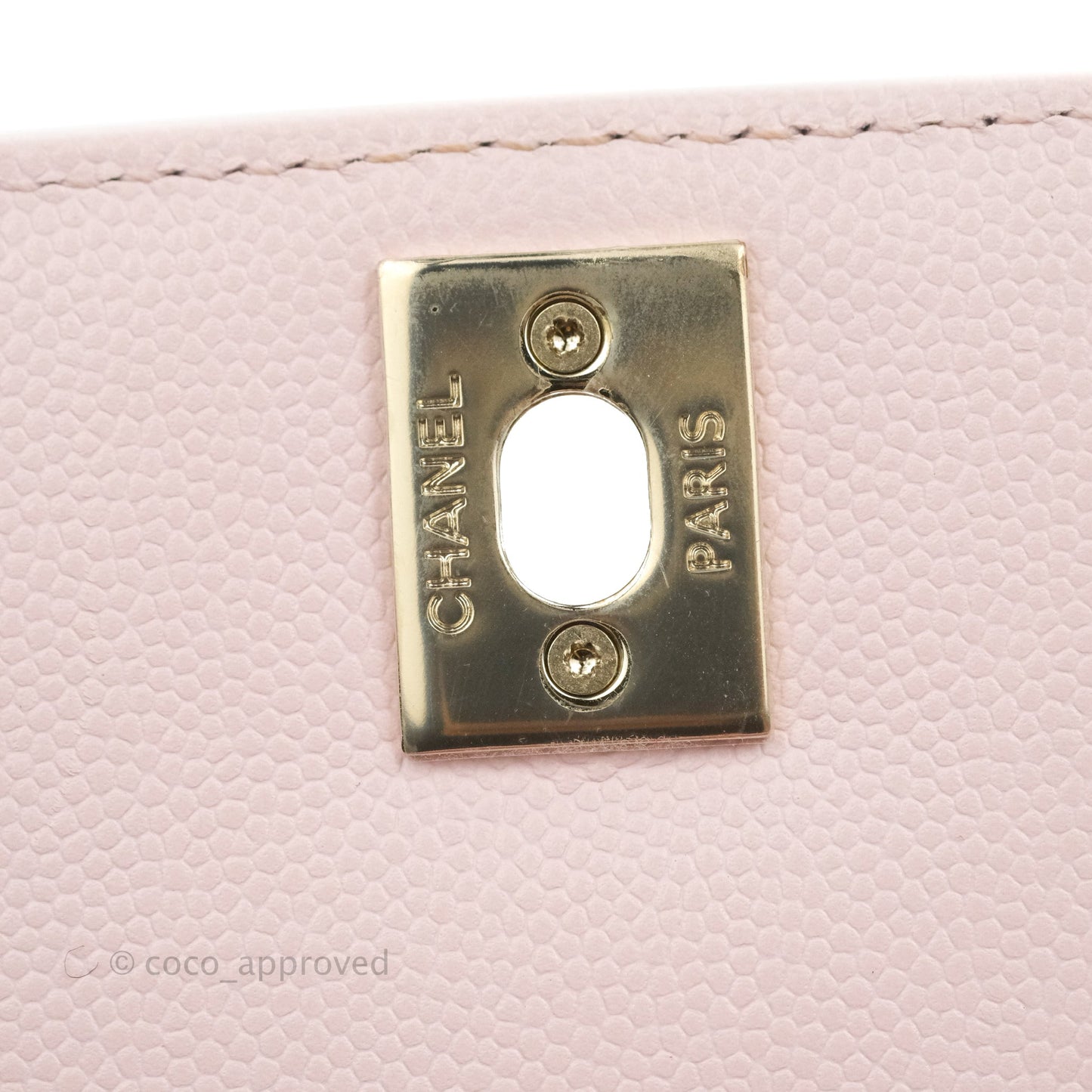 Chanel Mini Coco Handle Quilted Light Pink Caviar Gold Hardware