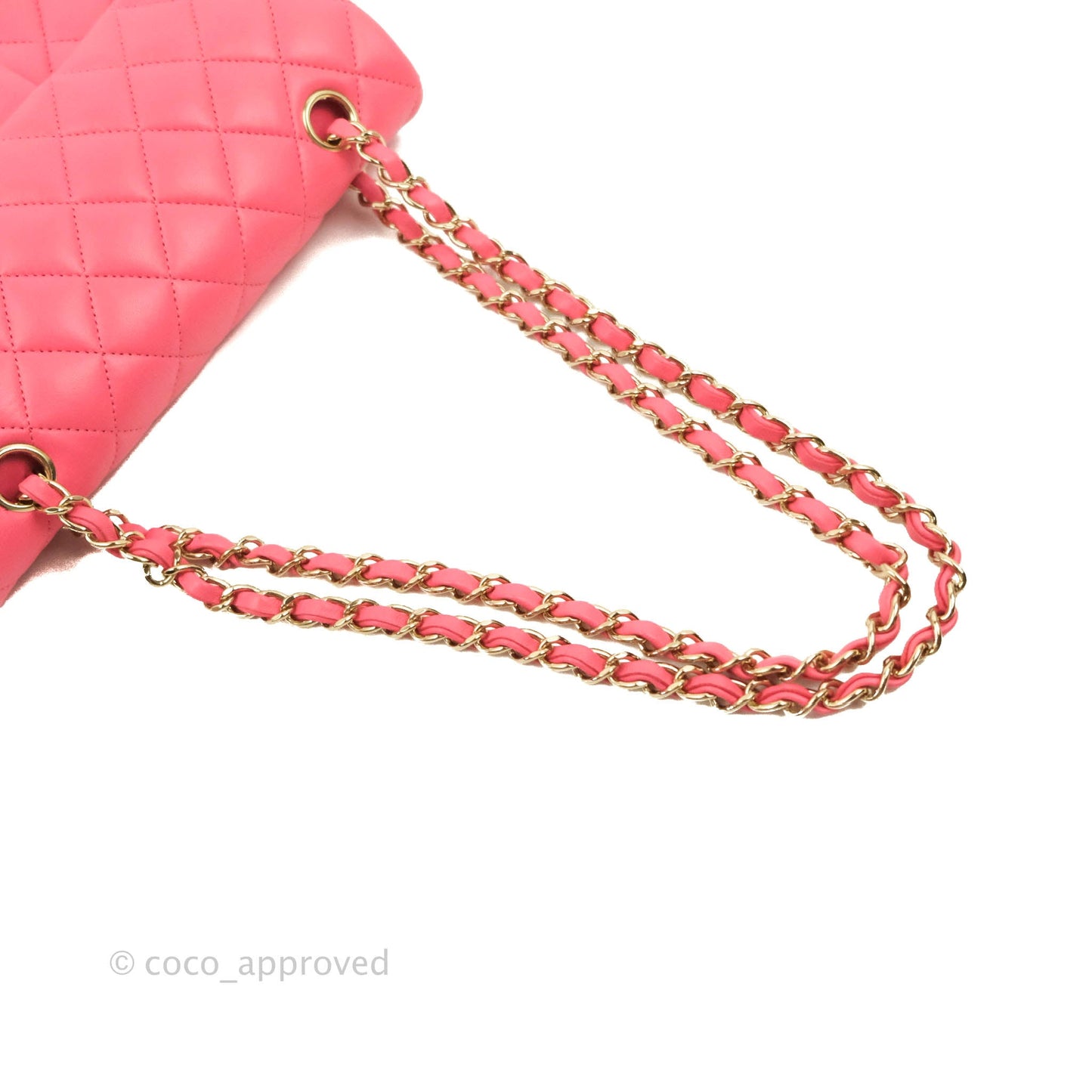 Chanel Small Classic Quilted Flap Rosy Pink Lambskin Gold Hardware