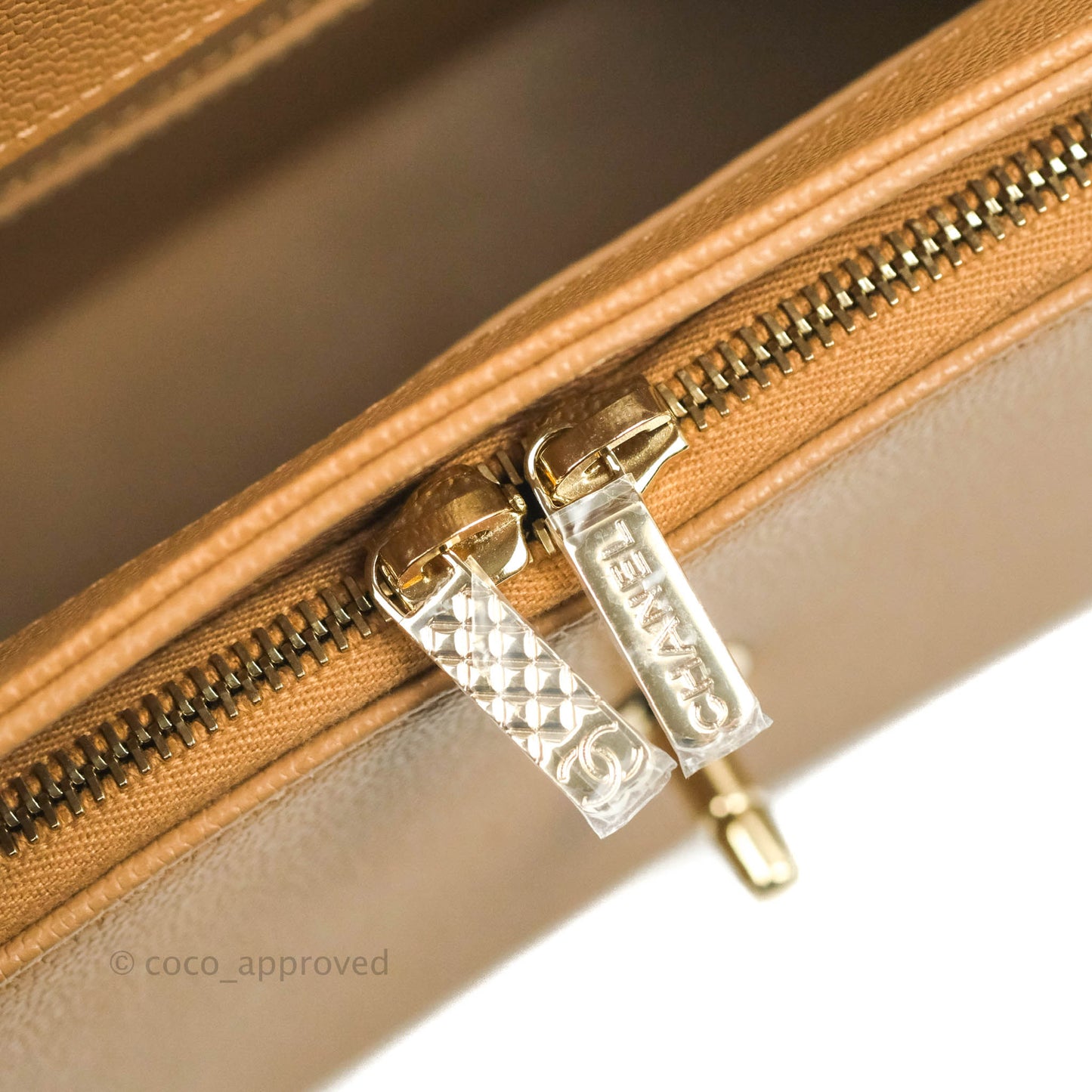 Chanel Quilted Medium Business Affinity Flap Caramel Dark Beige Caviar Gold Hardware