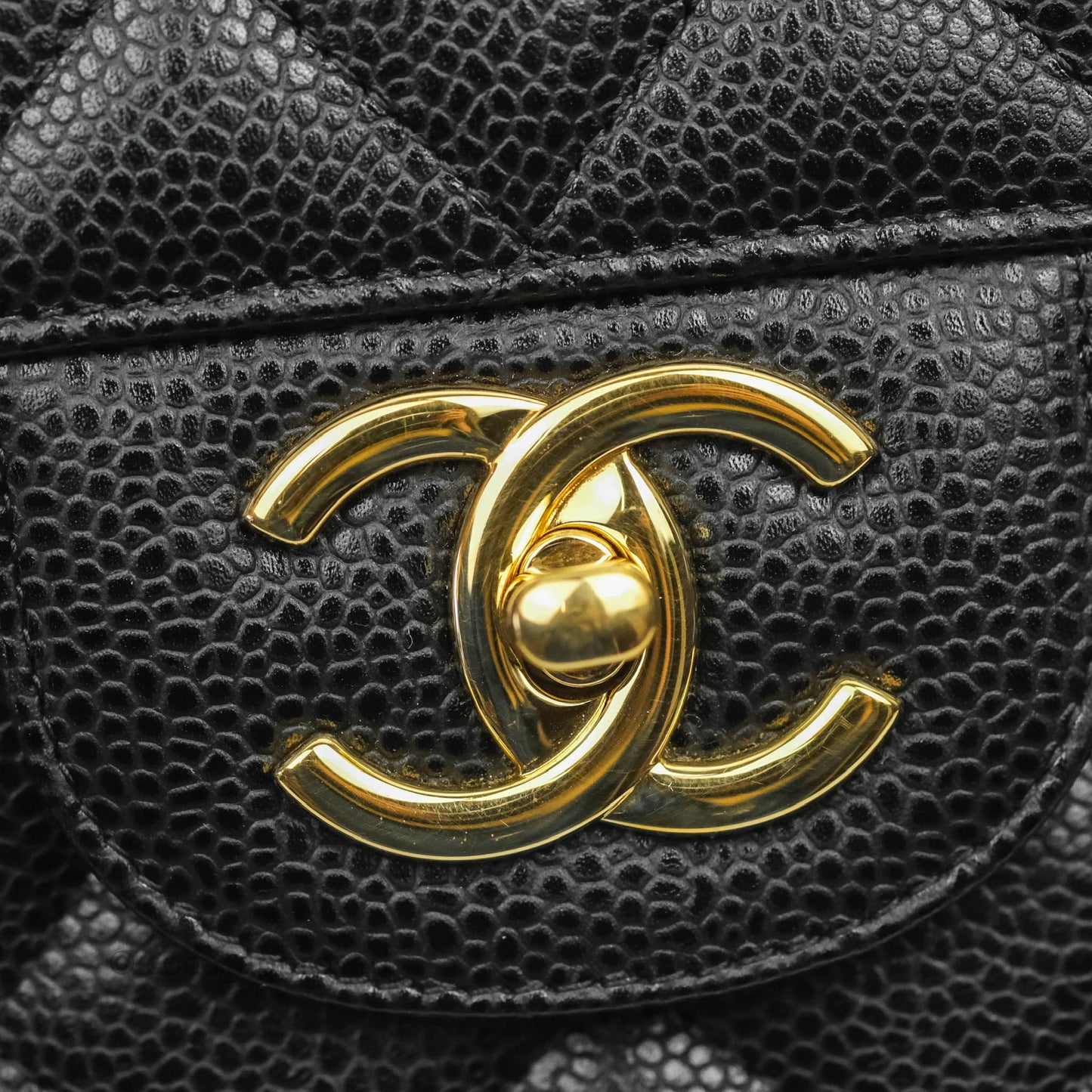 Chanel Classic Double Flap Maxi Black Caviar Gold Hardware