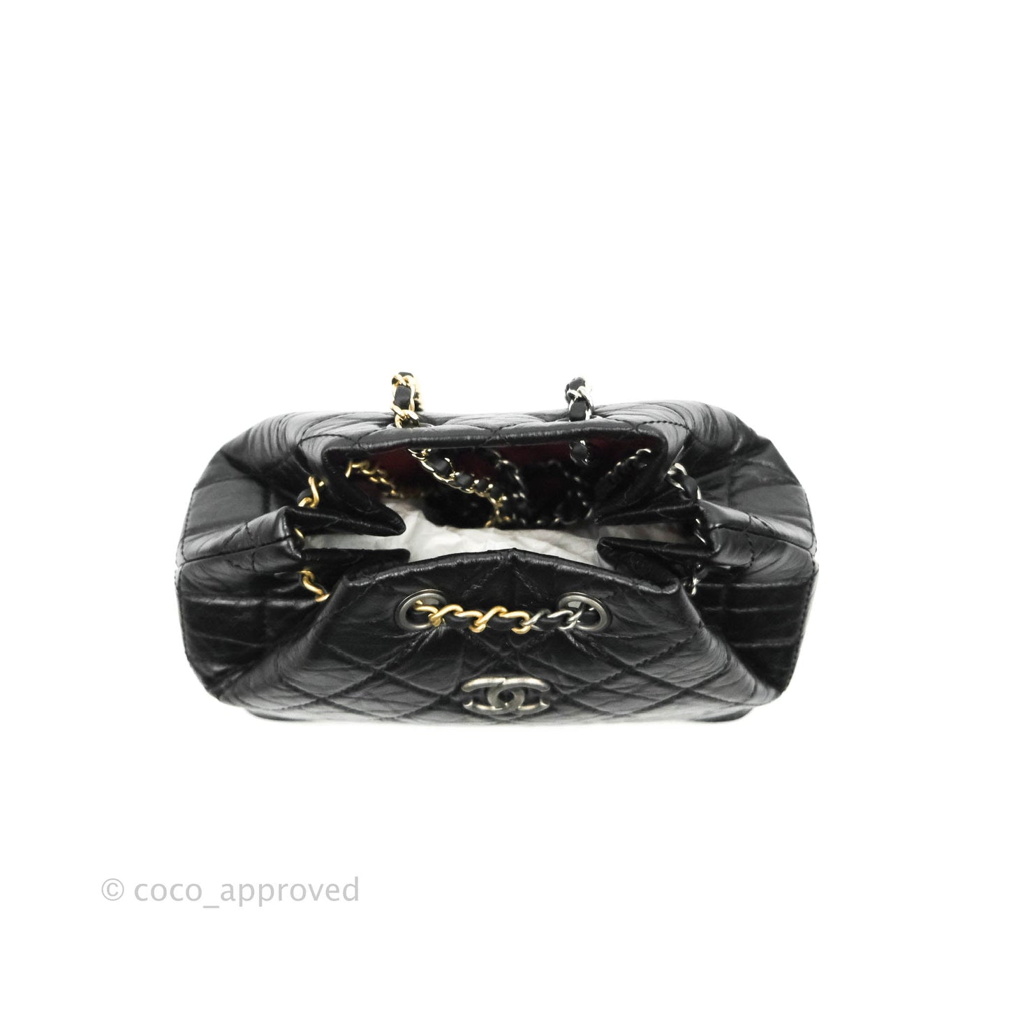 Chanel Small Gabrielle Backpack Black Aged Calfskin