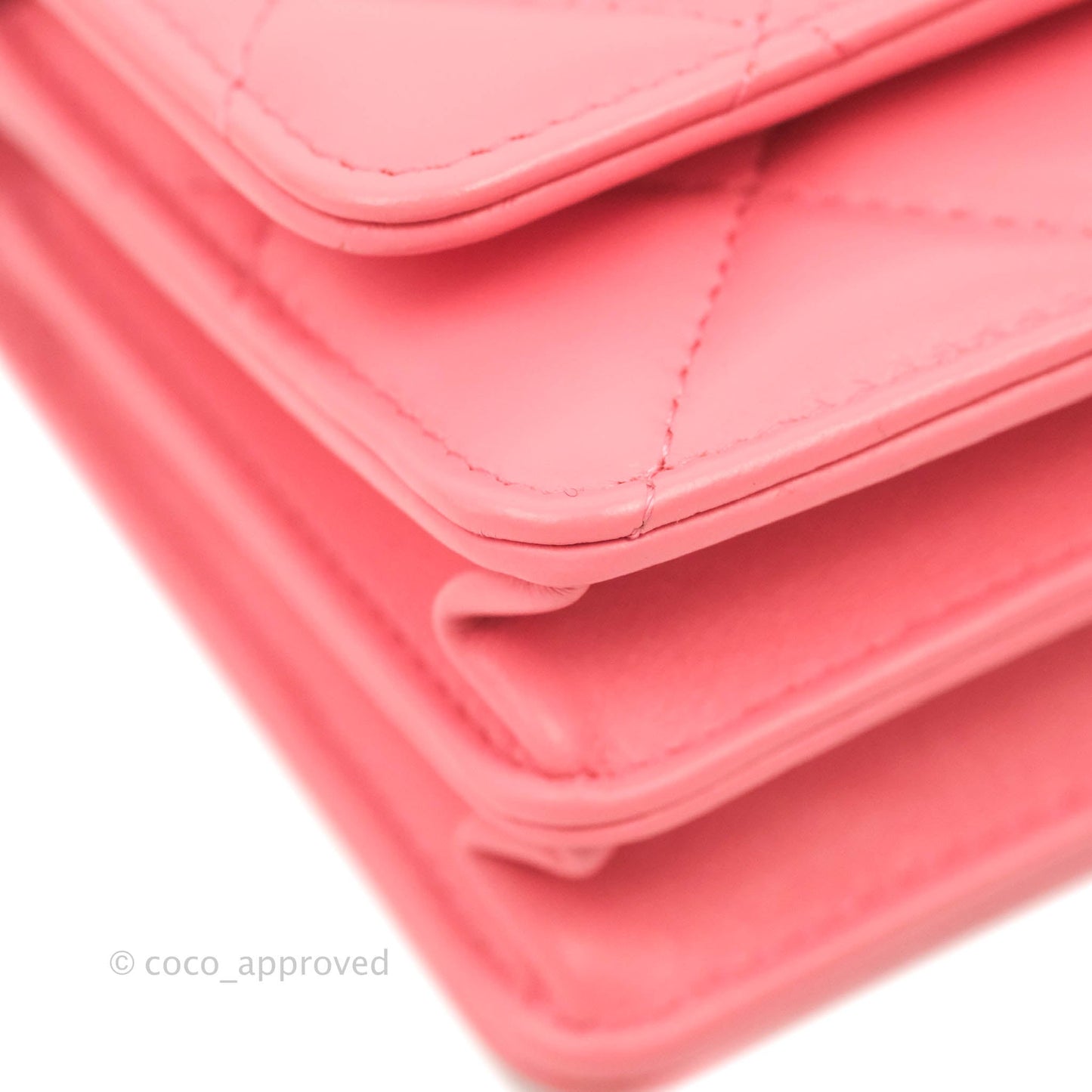 Chanel Clutch with Chain Pink Lambskin Enamel Gold Hardware
