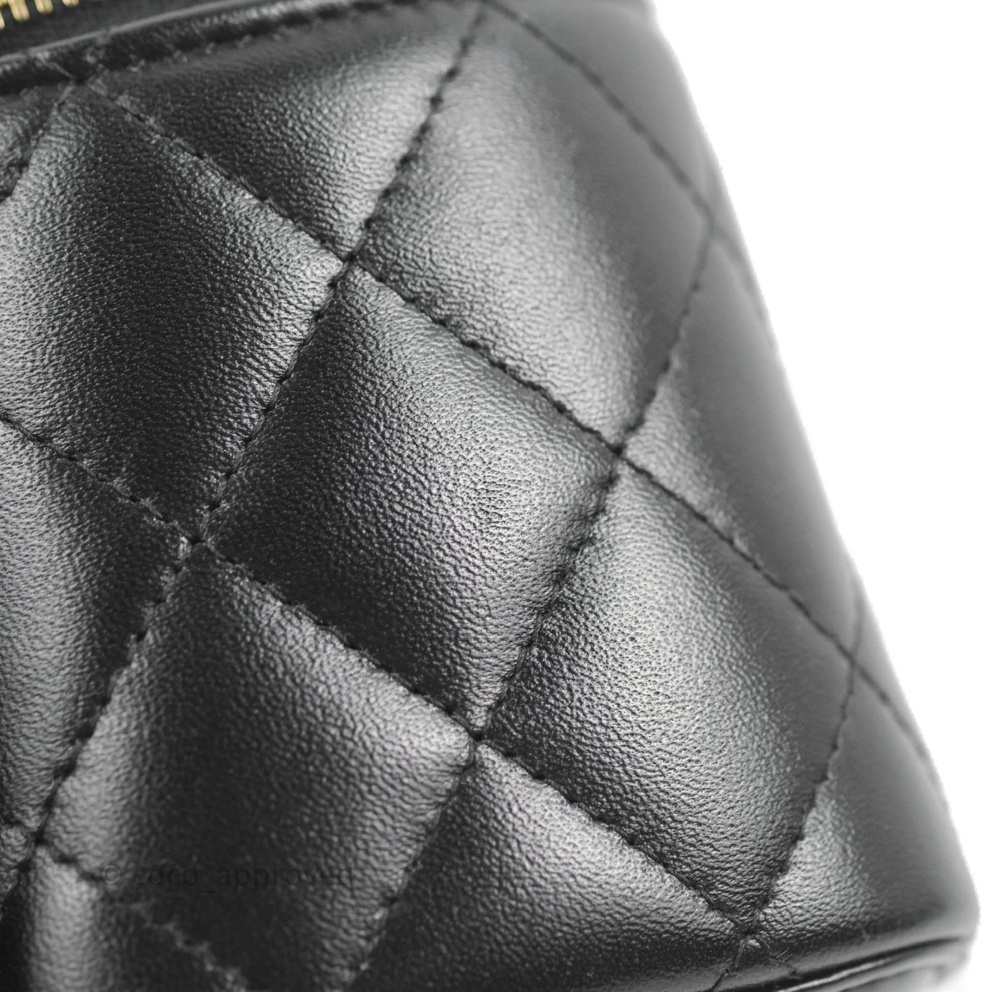 Chanel Classic Vanity with Chain Black Lambskin Gold Hardware