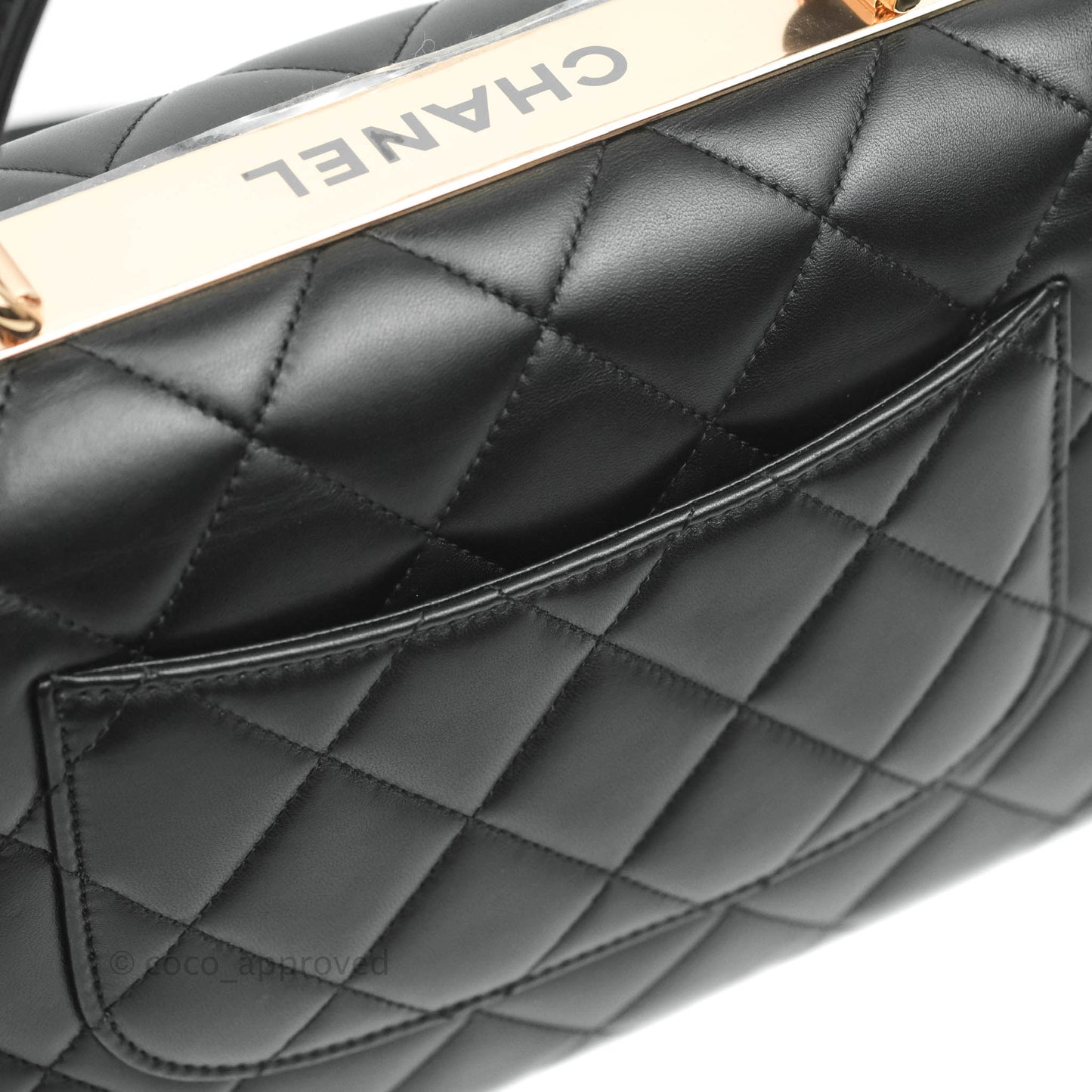 Chanel Trendy CC Small Black Lambskin Rose Gold Hardware