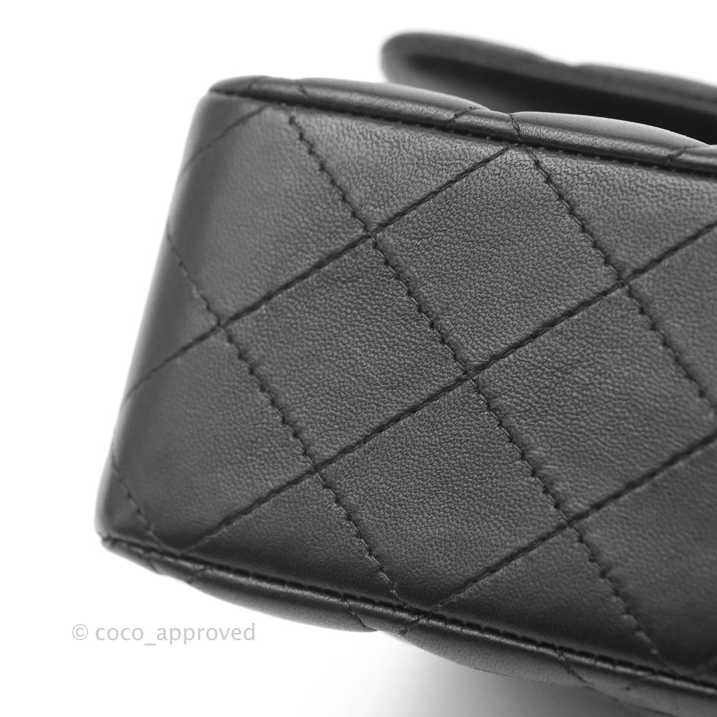 Chanel Classic M/L Medium Double Flap Black Lambskin Gold Hardware