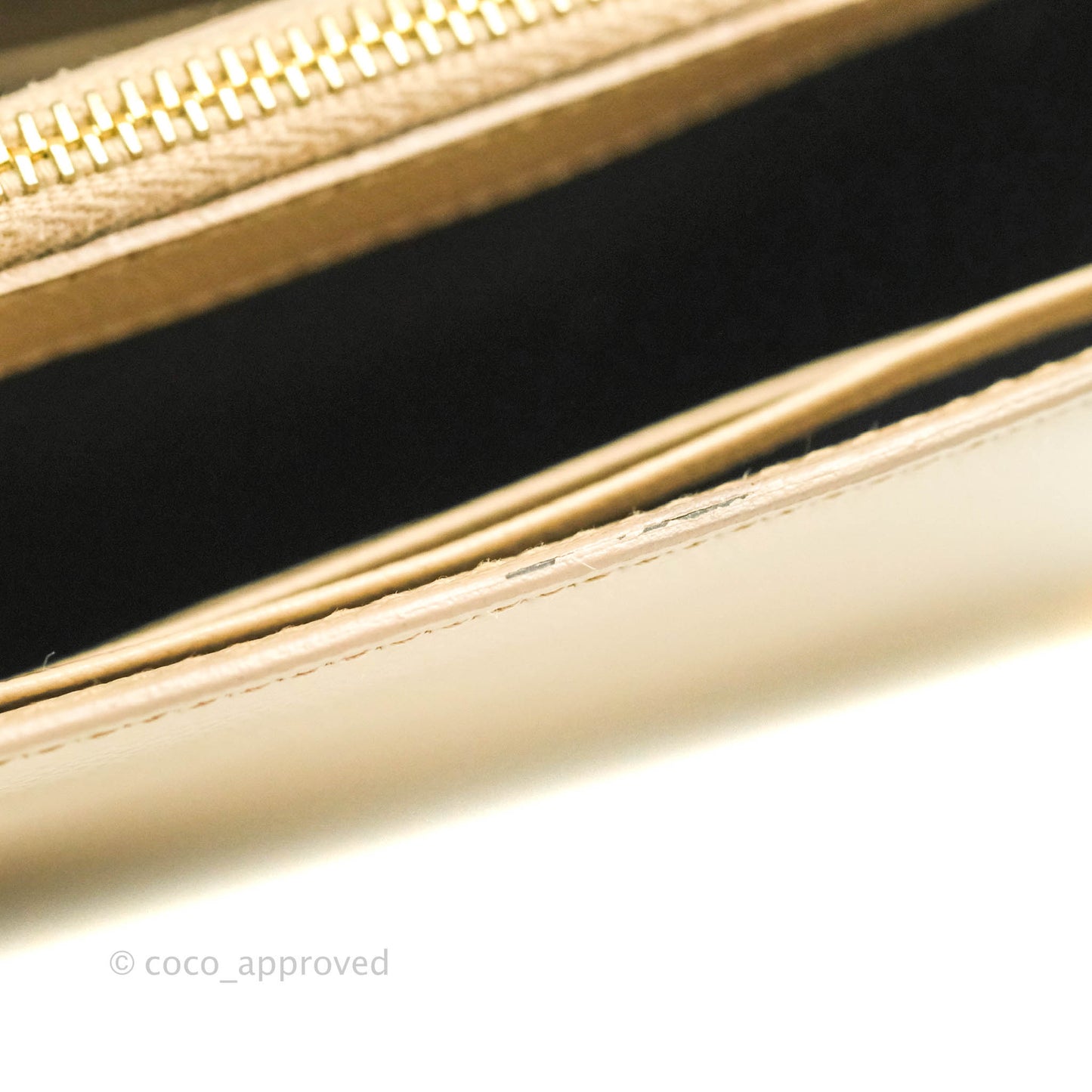 Saint Laurent Classic Beige Grained Leather Gold Hardware