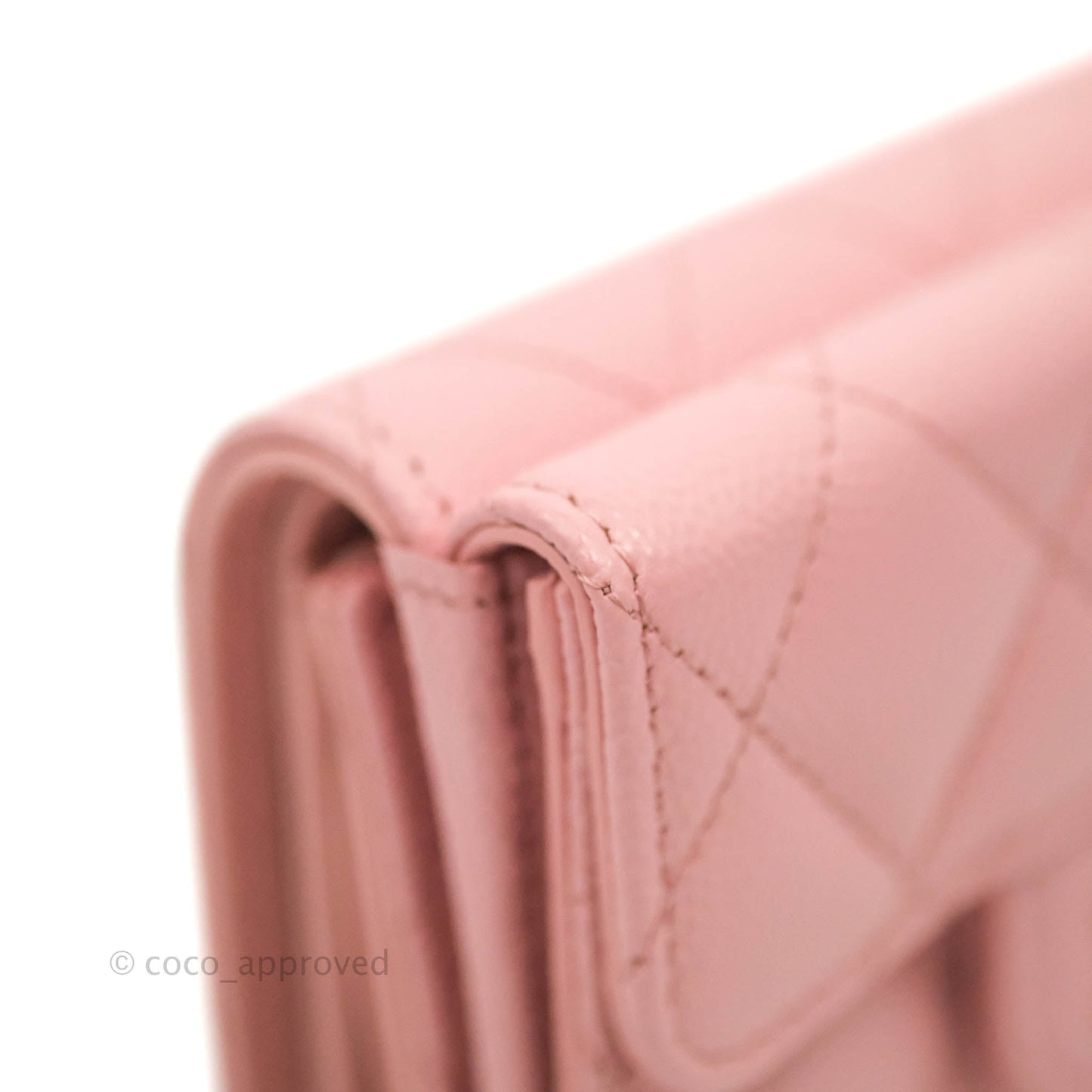 Chanel Quilted Small Classic Flap Trifold Wallet Pink Caviar Gold Hardware