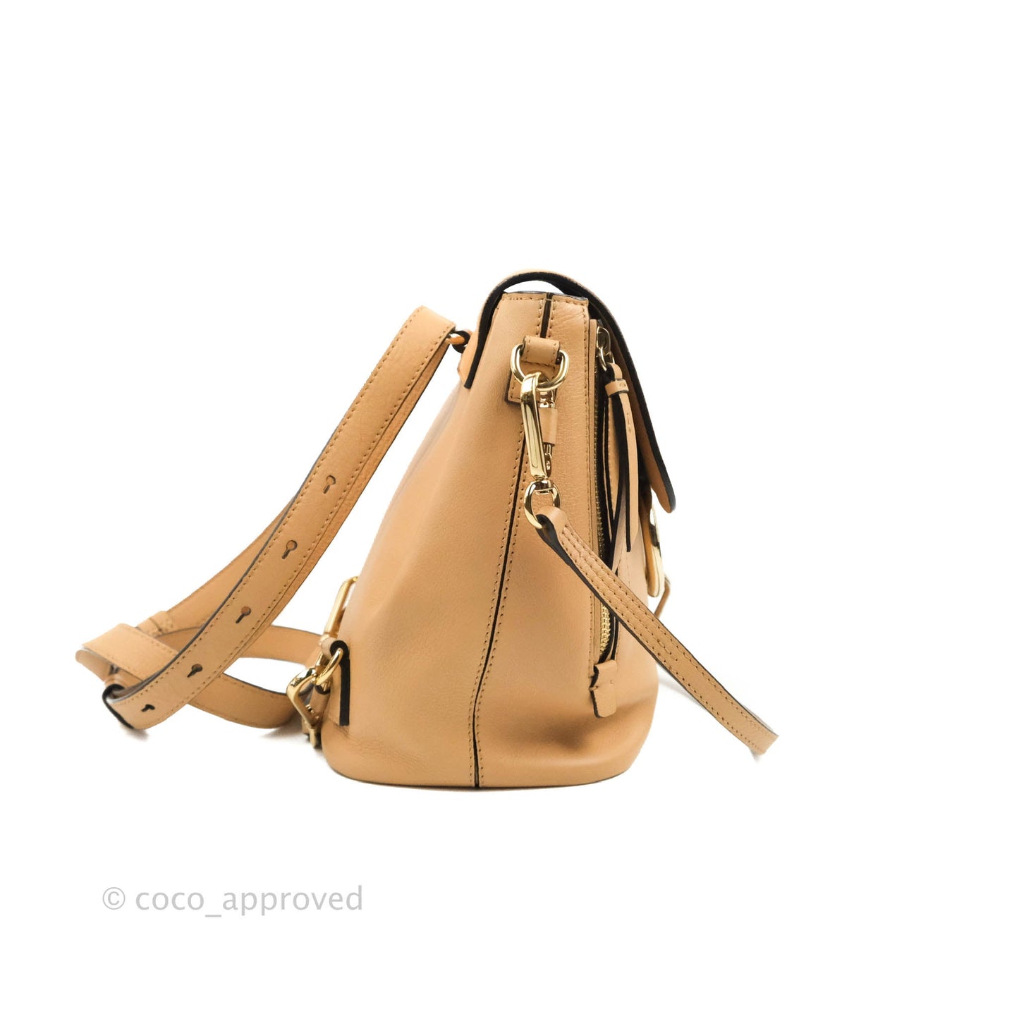 Chloe Small Faye Backpack Suede Calfskin Gold Hardware Blush Nude