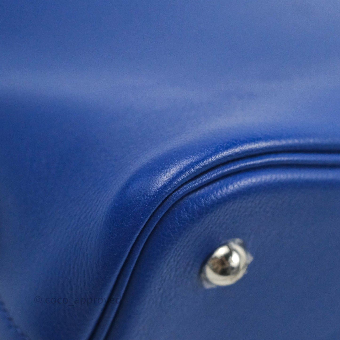 Hermès Bolide 1923 31 Bleu Royal Evercolor Palladium Hardware